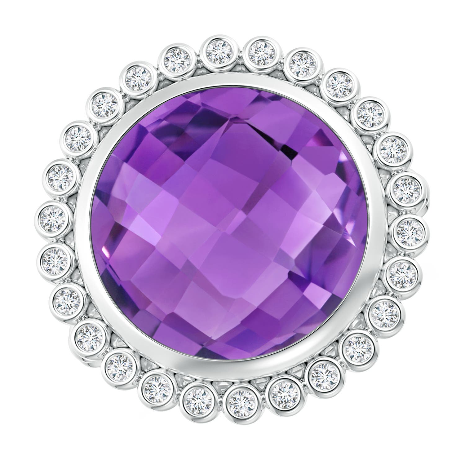 AA - Amethyst / 8.16 CT / 14 KT White Gold