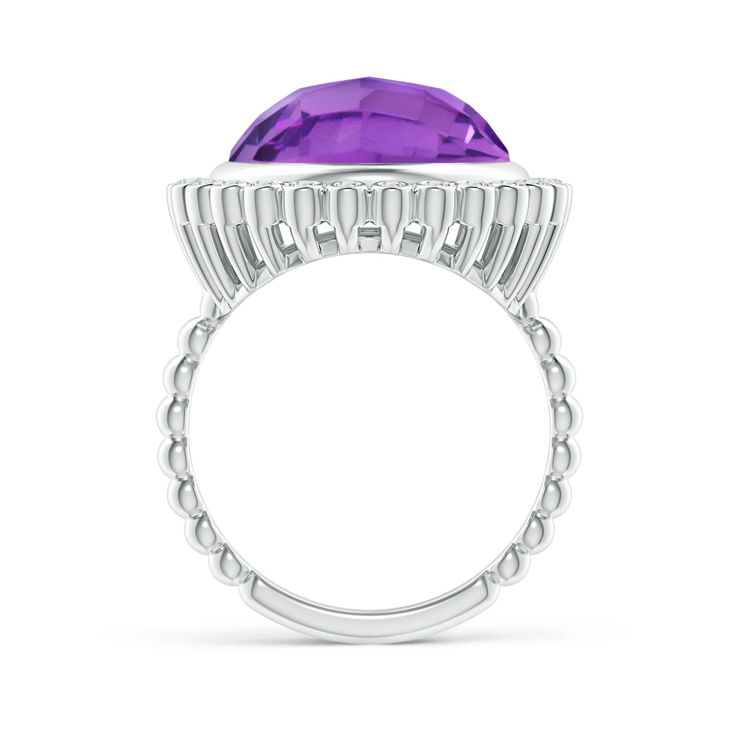 AA - Amethyst / 8.16 CT / 14 KT White Gold