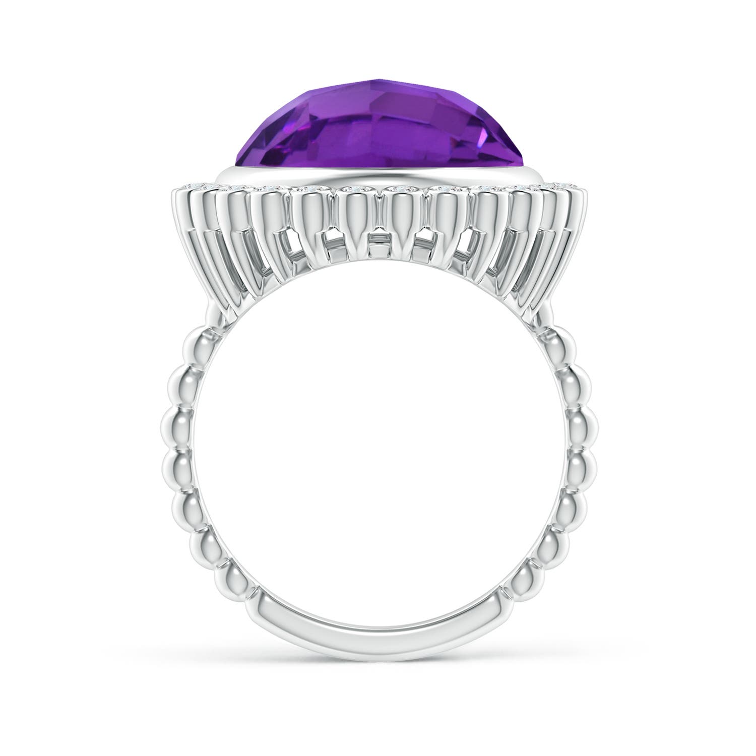 AAA - Amethyst / 8.16 CT / 14 KT White Gold