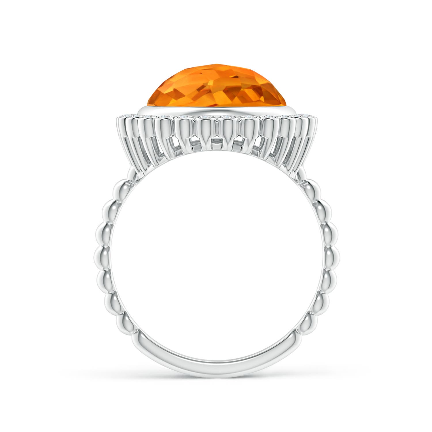 AAA - Citrine / 5.01 CT / 14 KT White Gold