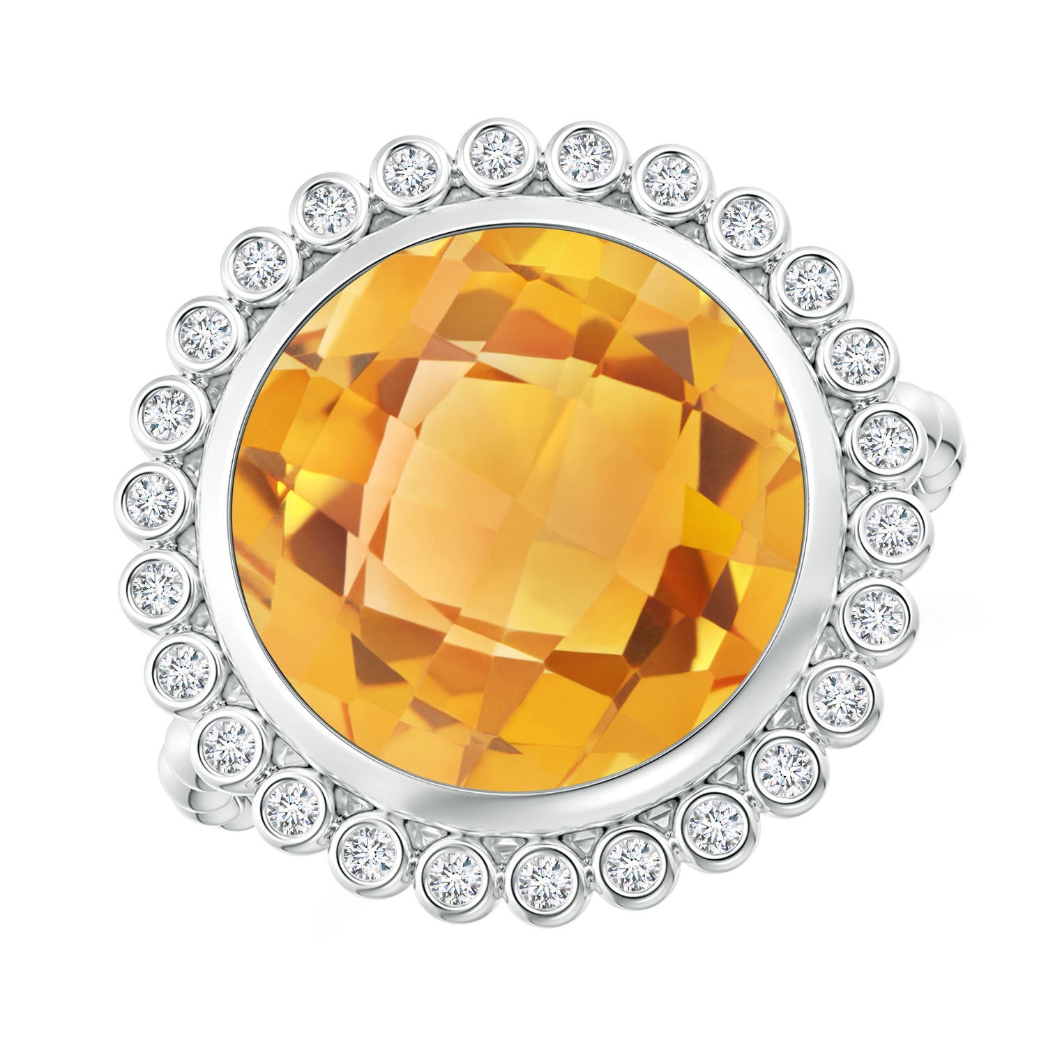 A - Citrine / 5.71 CT / 14 KT White Gold