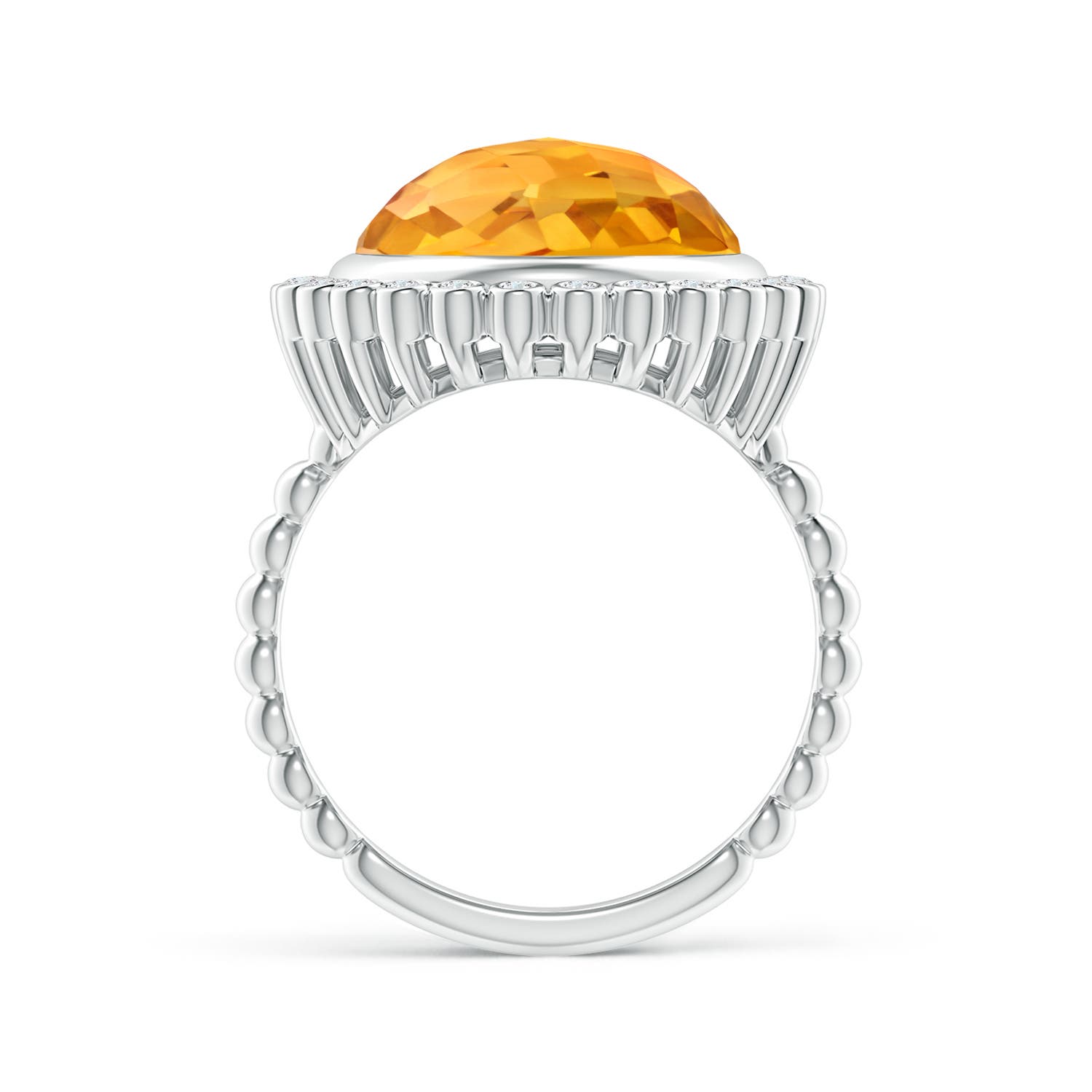 A - Citrine / 5.71 CT / 14 KT White Gold