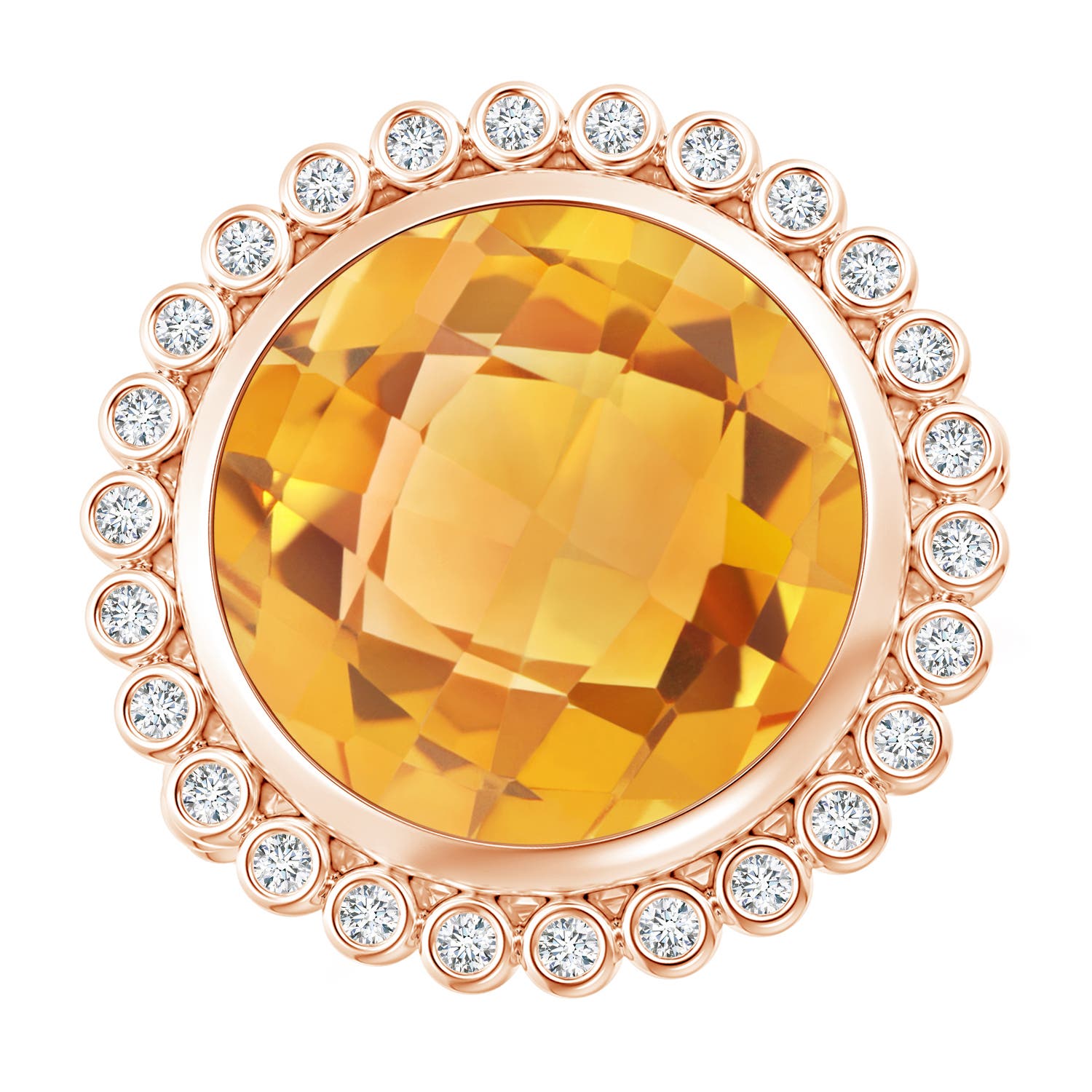 A - Citrine / 8.16 CT / 14 KT Rose Gold