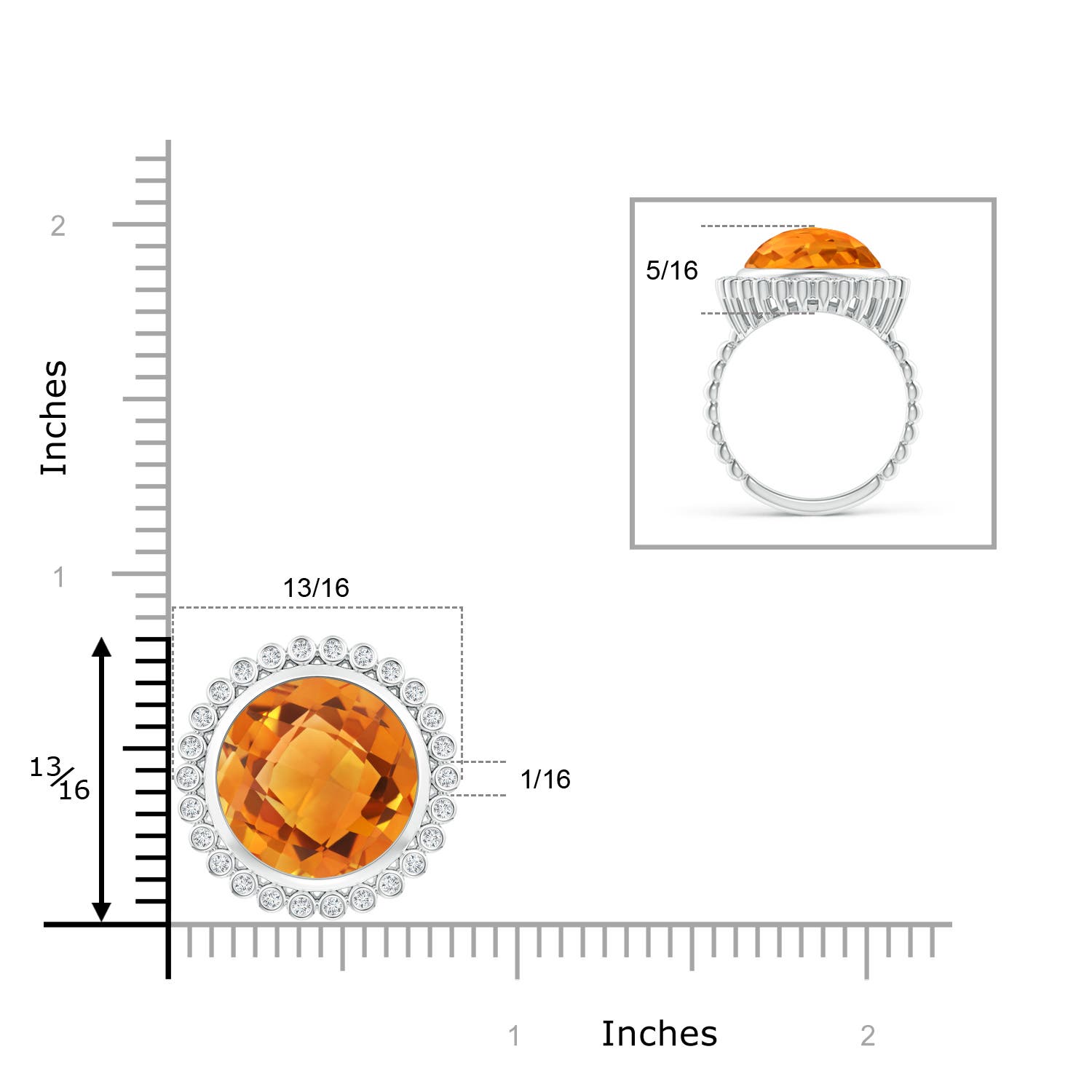 AAA - Citrine / 8.16 CT / 14 KT White Gold