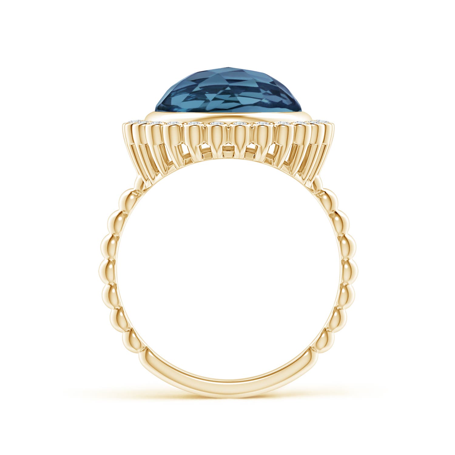 A - London Blue Topaz / 6.46 CT / 14 KT Yellow Gold