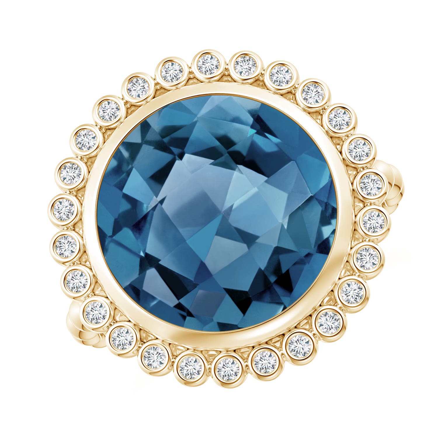 A - London Blue Topaz / 8.51 CT / 14 KT Yellow Gold