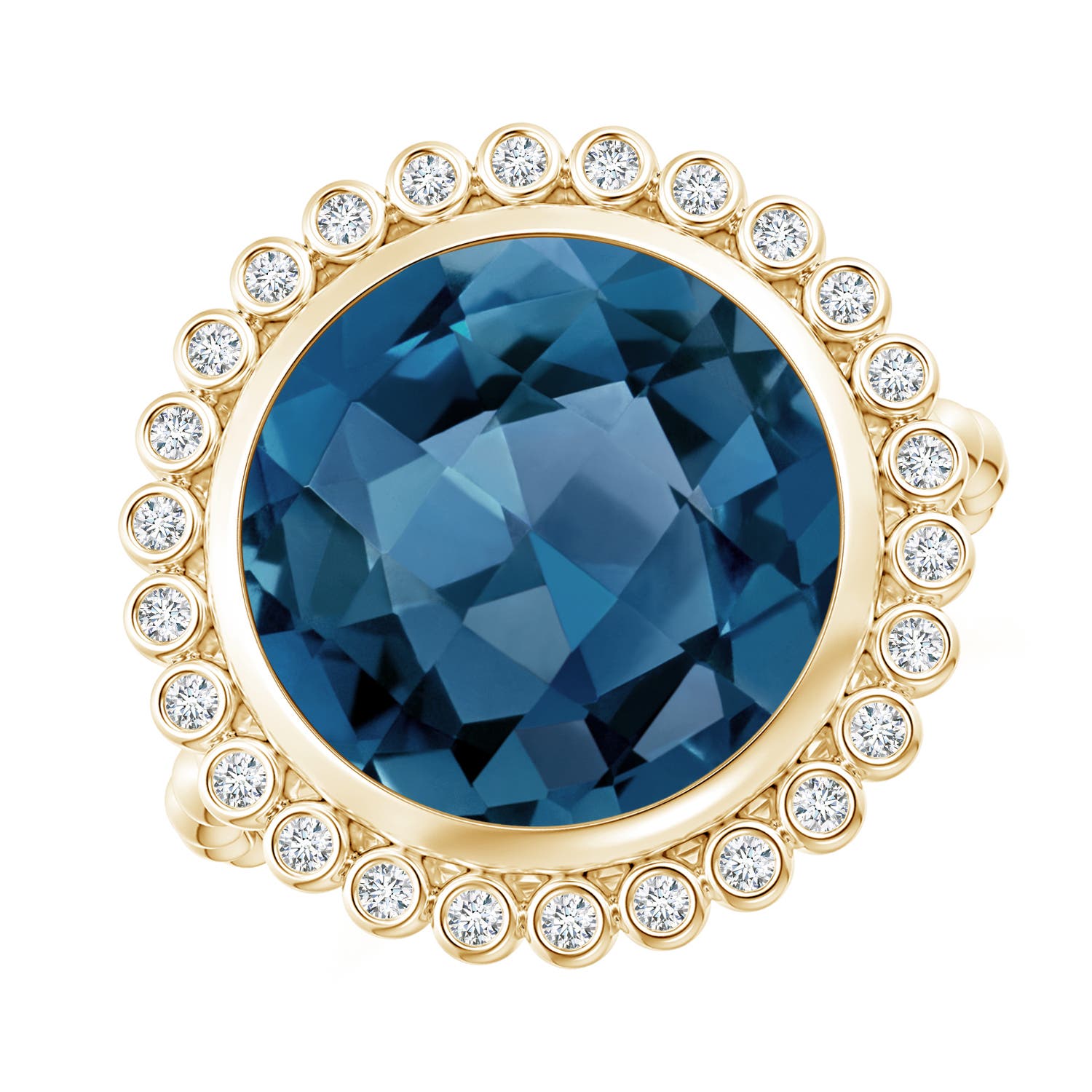 AA - London Blue Topaz / 8.51 CT / 14 KT Yellow Gold