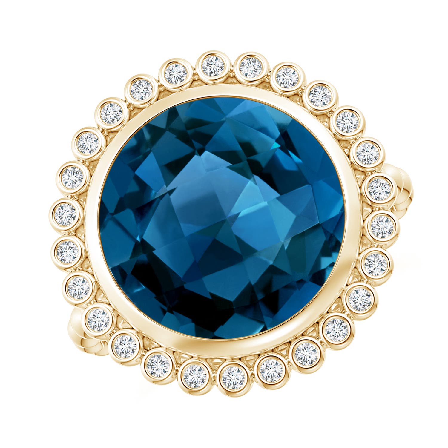 AAAA - London Blue Topaz / 8.51 CT / 14 KT Yellow Gold