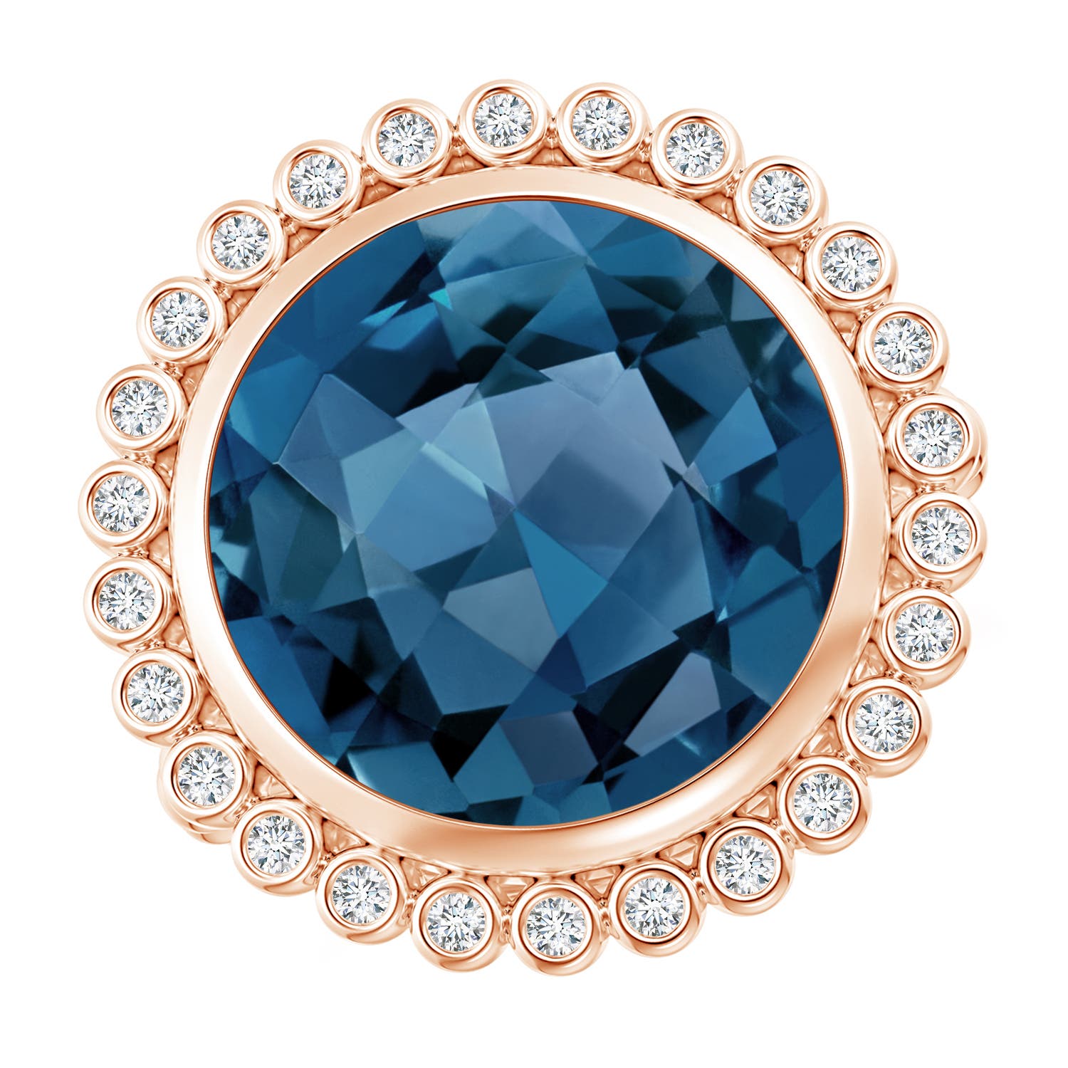 AA - London Blue Topaz / 10.76 CT / 14 KT Rose Gold