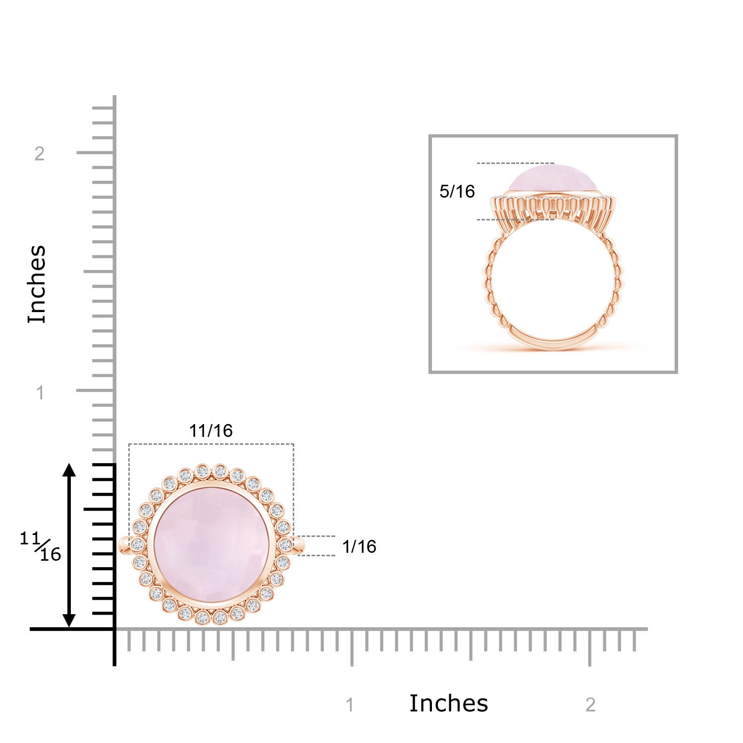 A - Rose Quartz / 4.26 CT / 14 KT Rose Gold