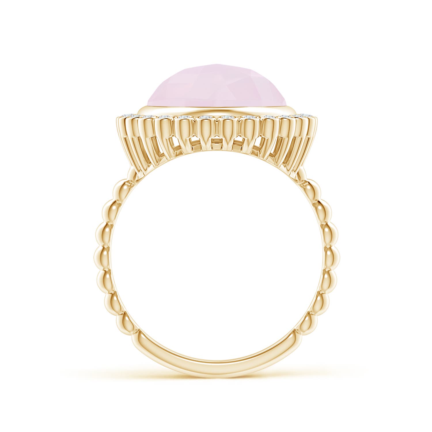 A - Rose Quartz / 4.26 CT / 14 KT Yellow Gold