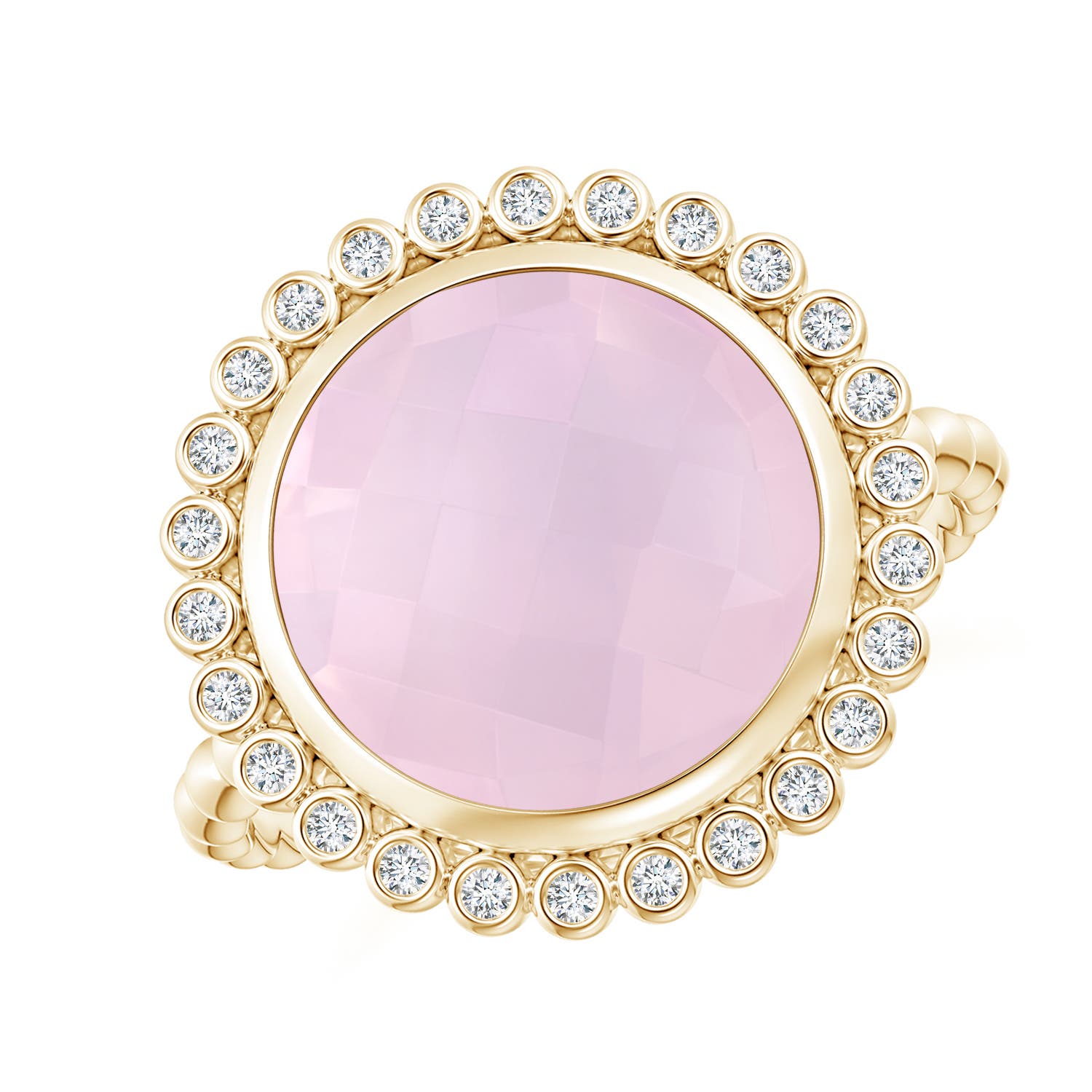 AA - Rose Quartz / 4.26 CT / 14 KT Yellow Gold