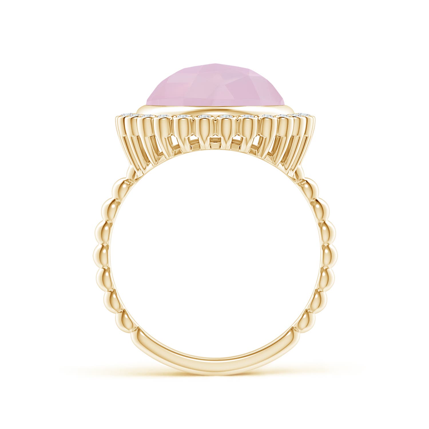 AAA - Rose Quartz / 4.26 CT / 14 KT Yellow Gold