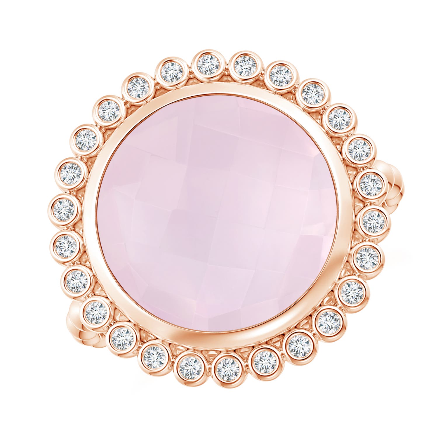 A - Rose Quartz / 5.31 CT / 14 KT Rose Gold