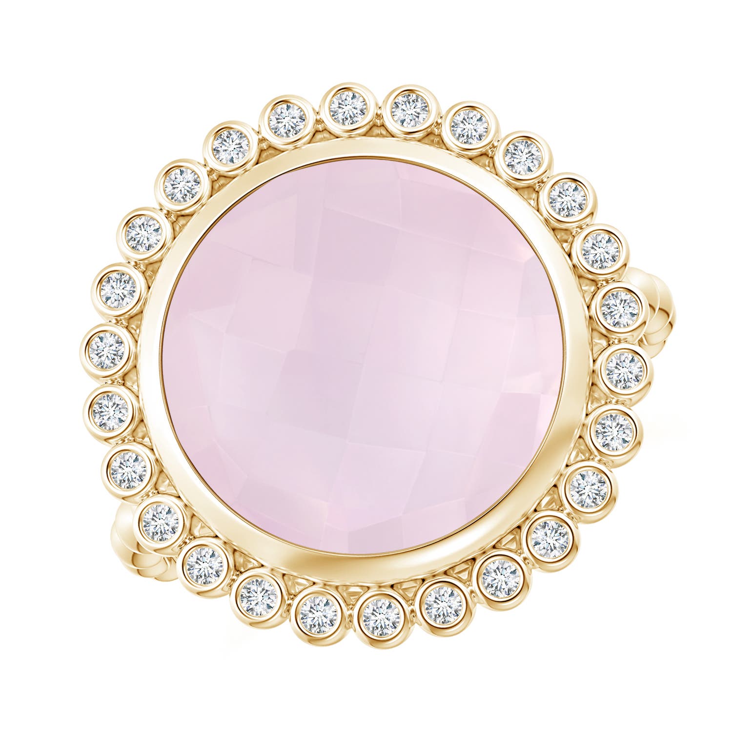 A - Rose Quartz / 5.31 CT / 14 KT Yellow Gold