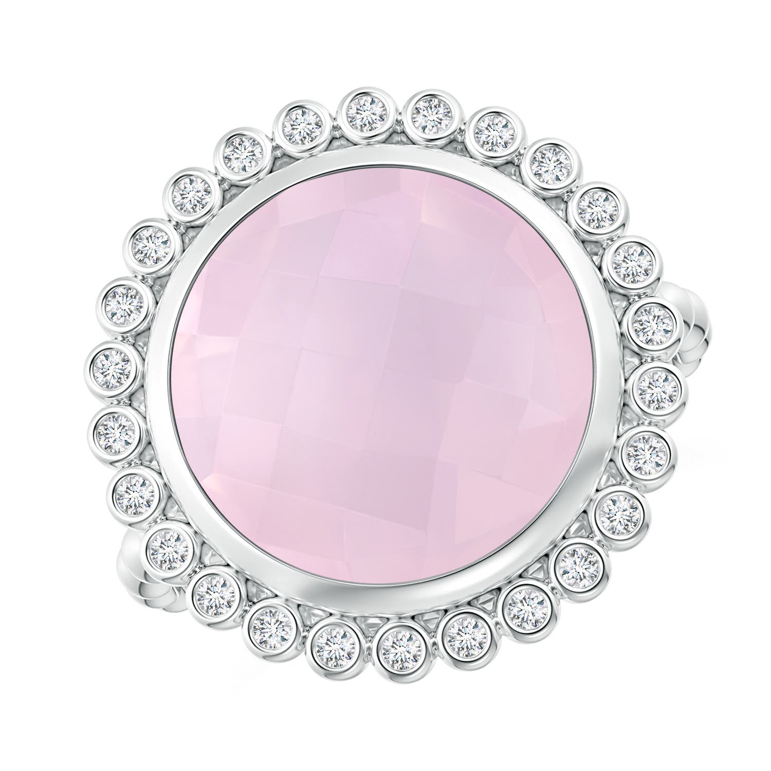 AA - Rose Quartz / 5.31 CT / 14 KT White Gold