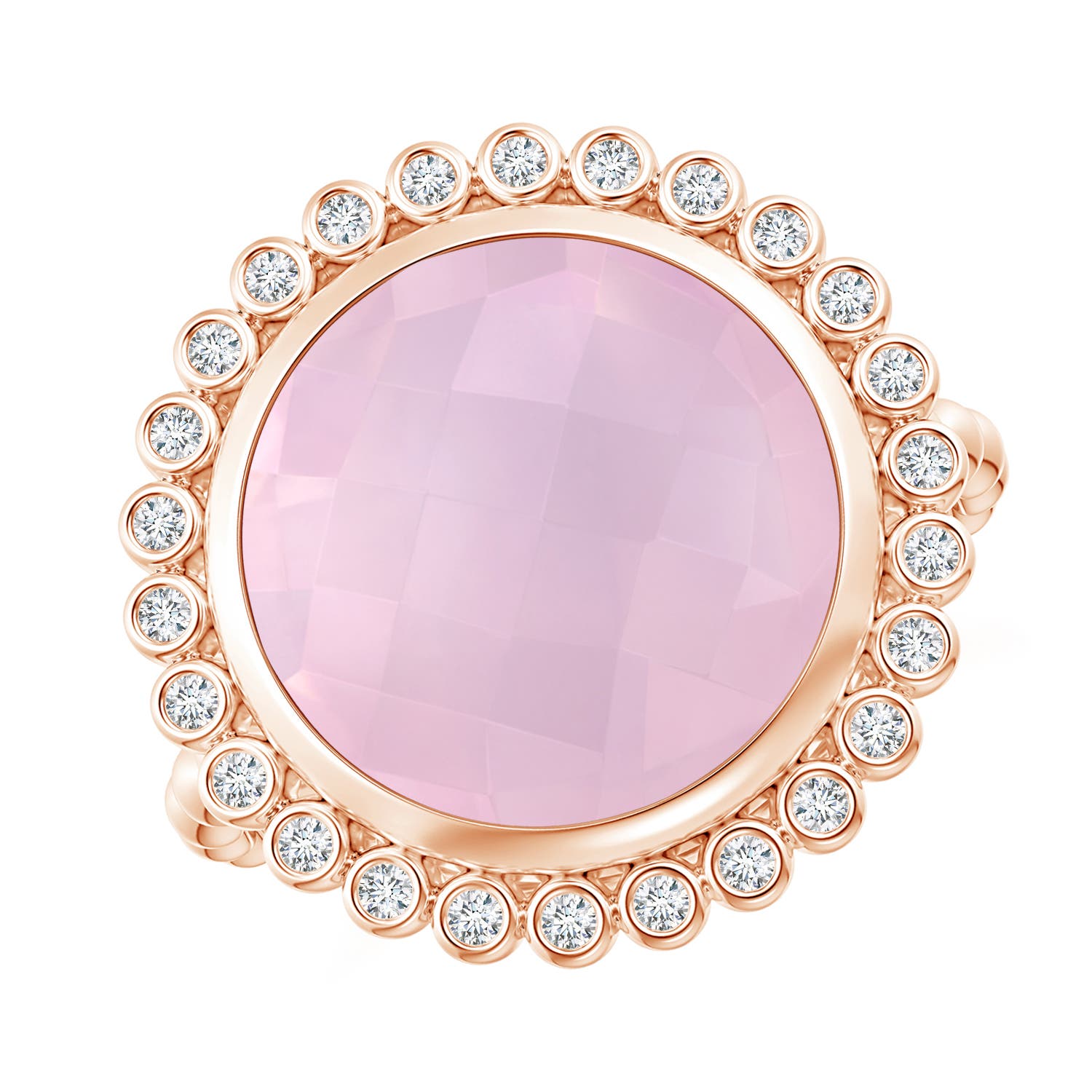 AAA - Rose Quartz / 5.31 CT / 14 KT Rose Gold