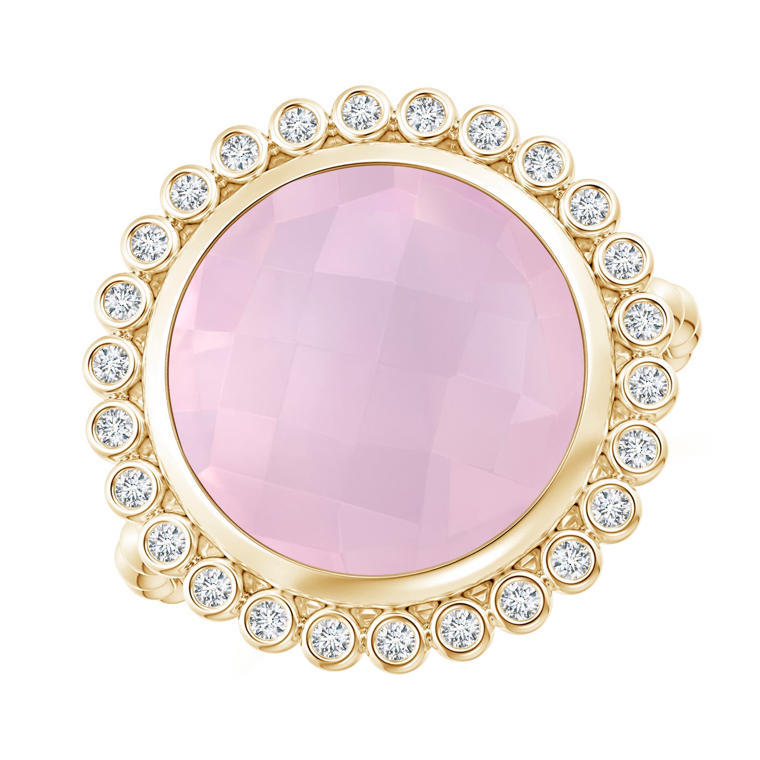 AAA - Rose Quartz / 5.31 CT / 14 KT Yellow Gold