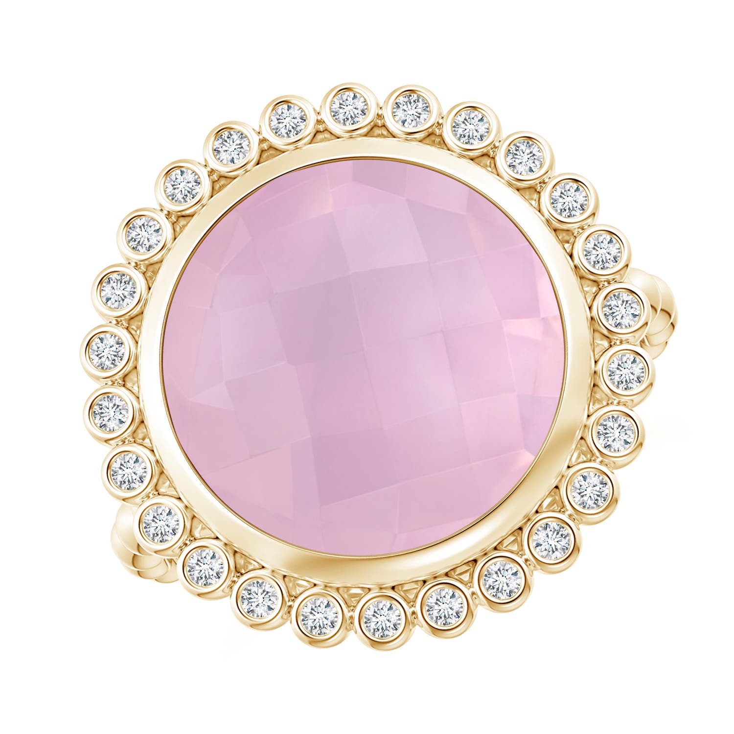 AAAA - Rose Quartz / 5.31 CT / 14 KT Yellow Gold