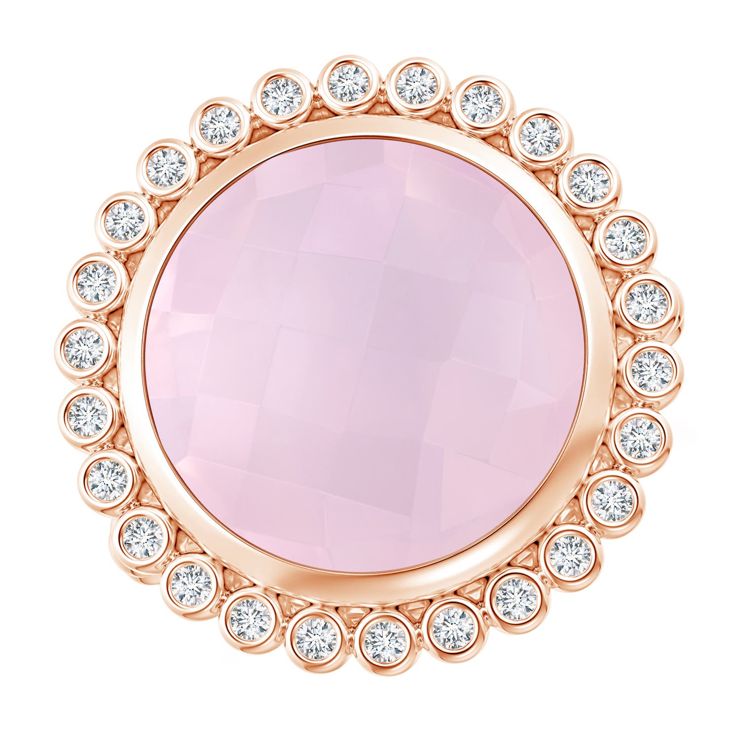 AA - Rose Quartz / 7.01 CT / 14 KT Rose Gold