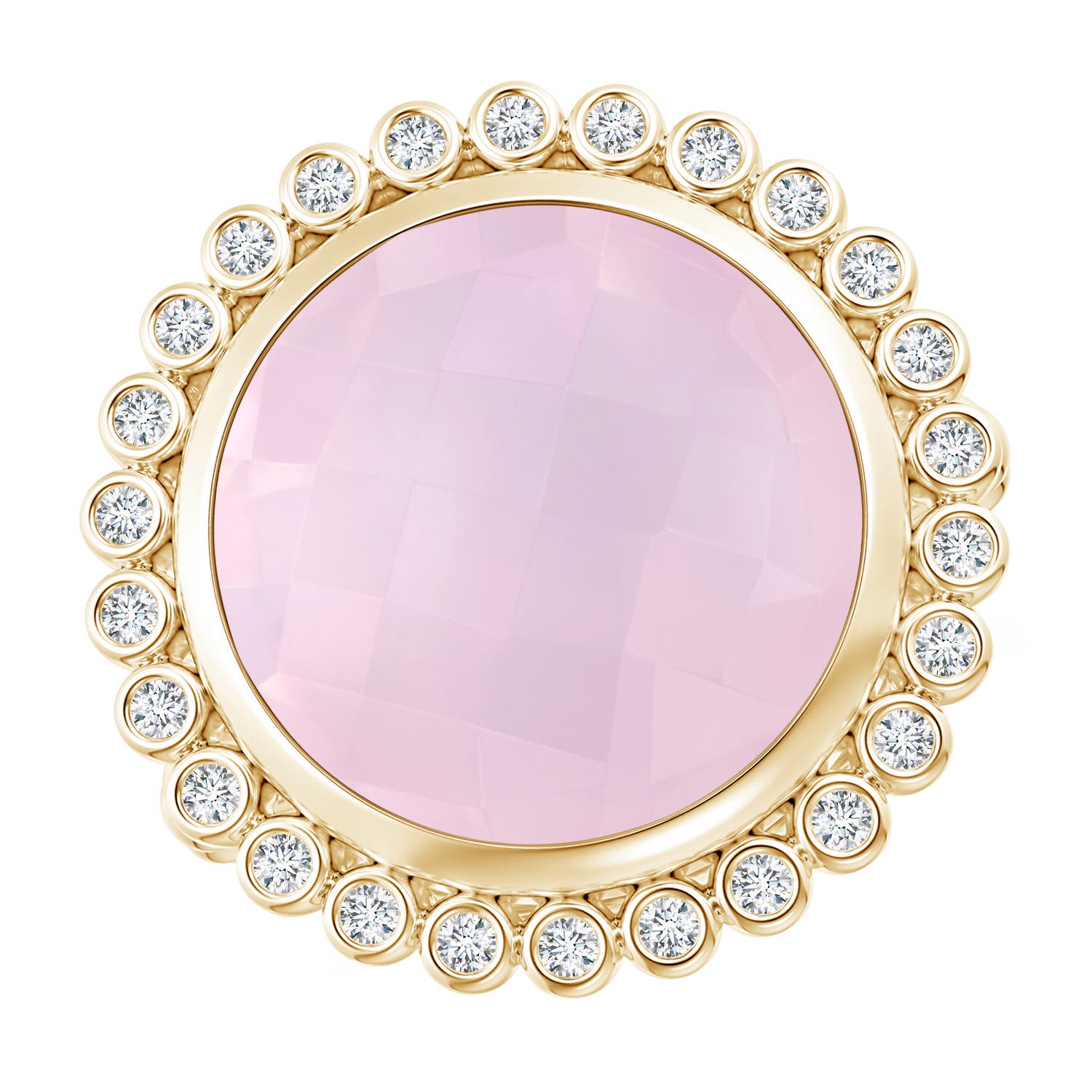 AA - Rose Quartz / 7.01 CT / 14 KT Yellow Gold