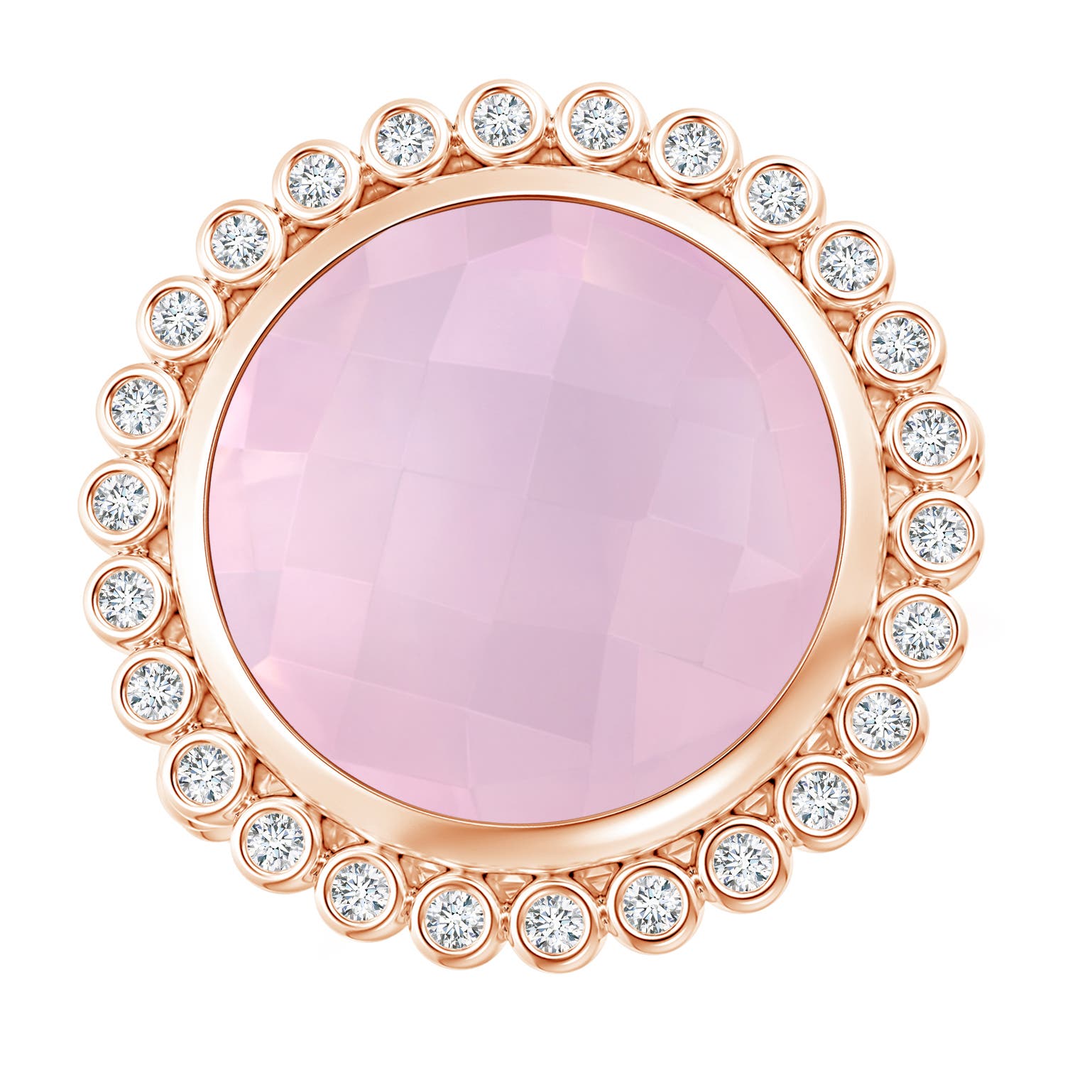 AAA - Rose Quartz / 7.01 CT / 14 KT Rose Gold