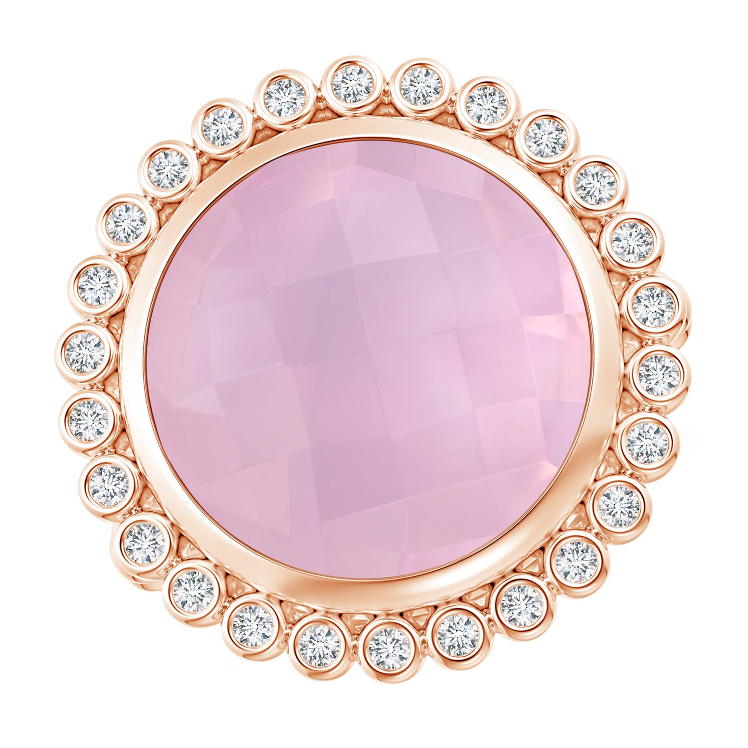 AAAA - Rose Quartz / 7.01 CT / 14 KT Rose Gold