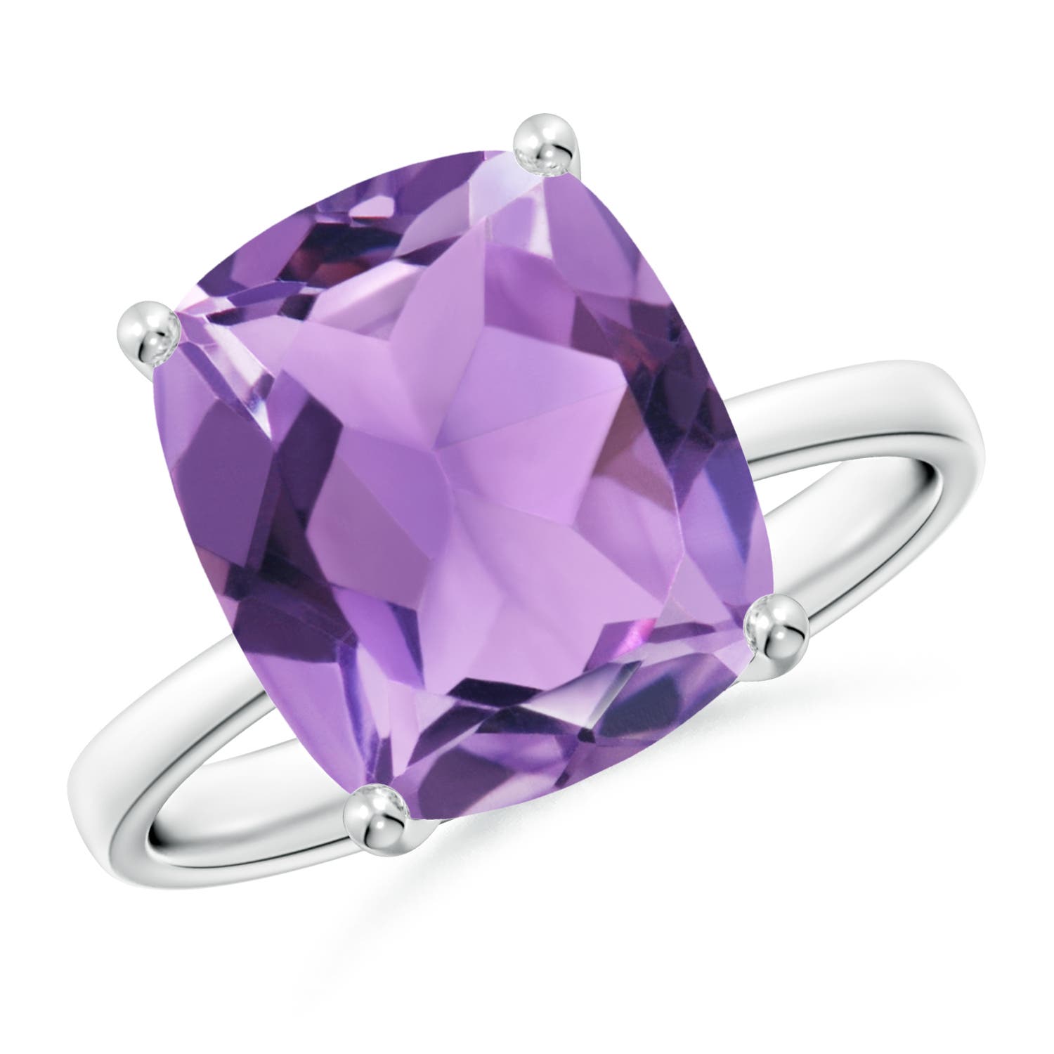 A - Amethyst / 4.6 CT / 14 KT White Gold