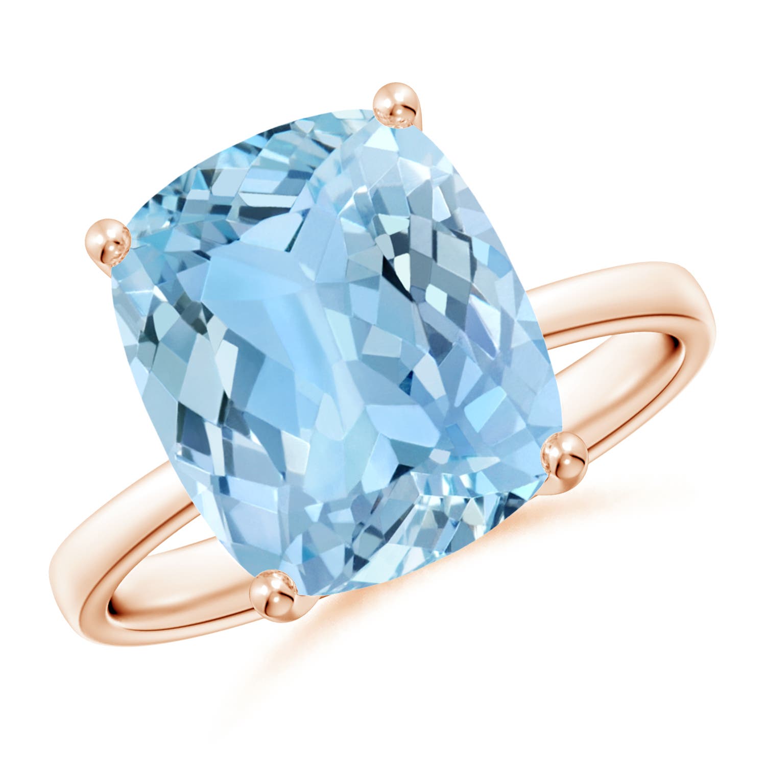 AAAA - Aquamarine / 4 CT / 14 KT Rose Gold