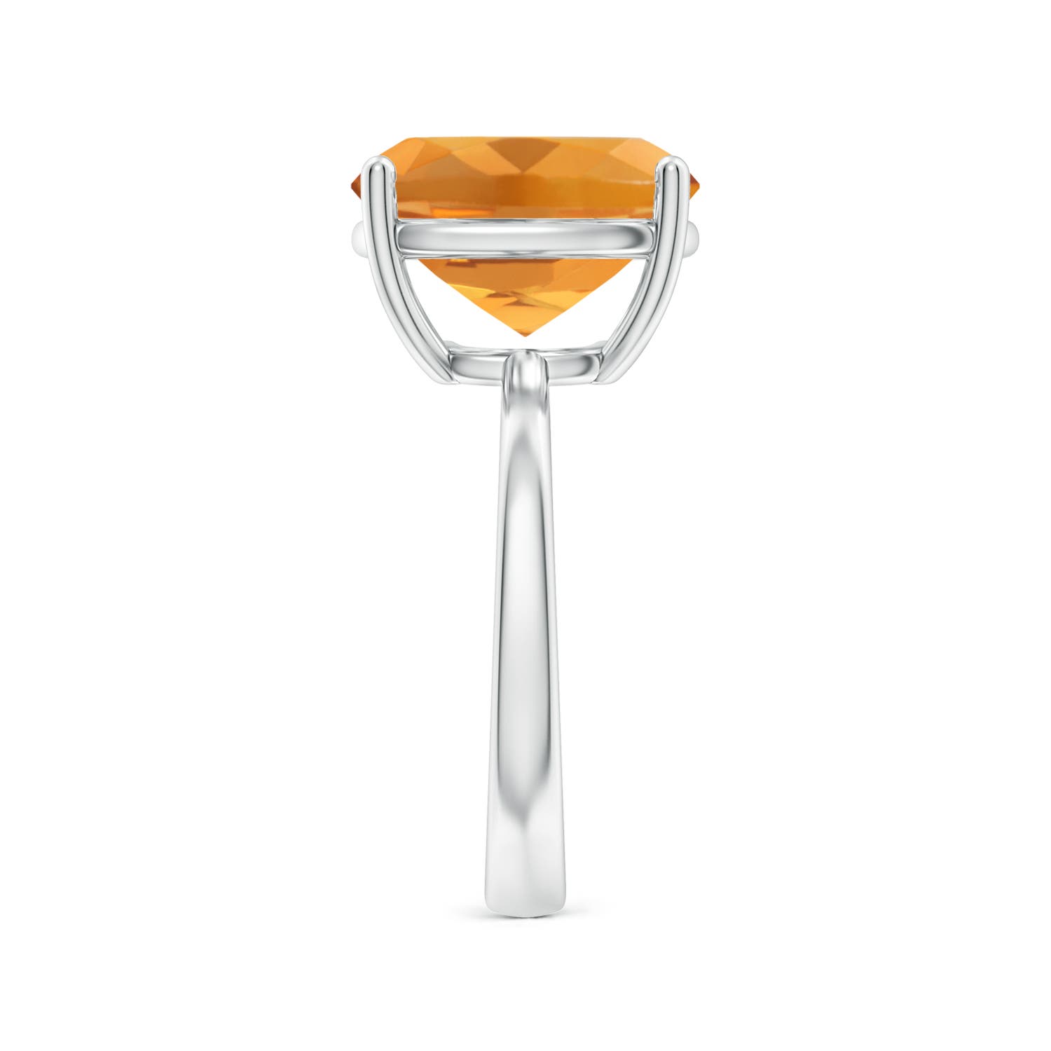 AA - Citrine / 4.7 CT / 14 KT White Gold