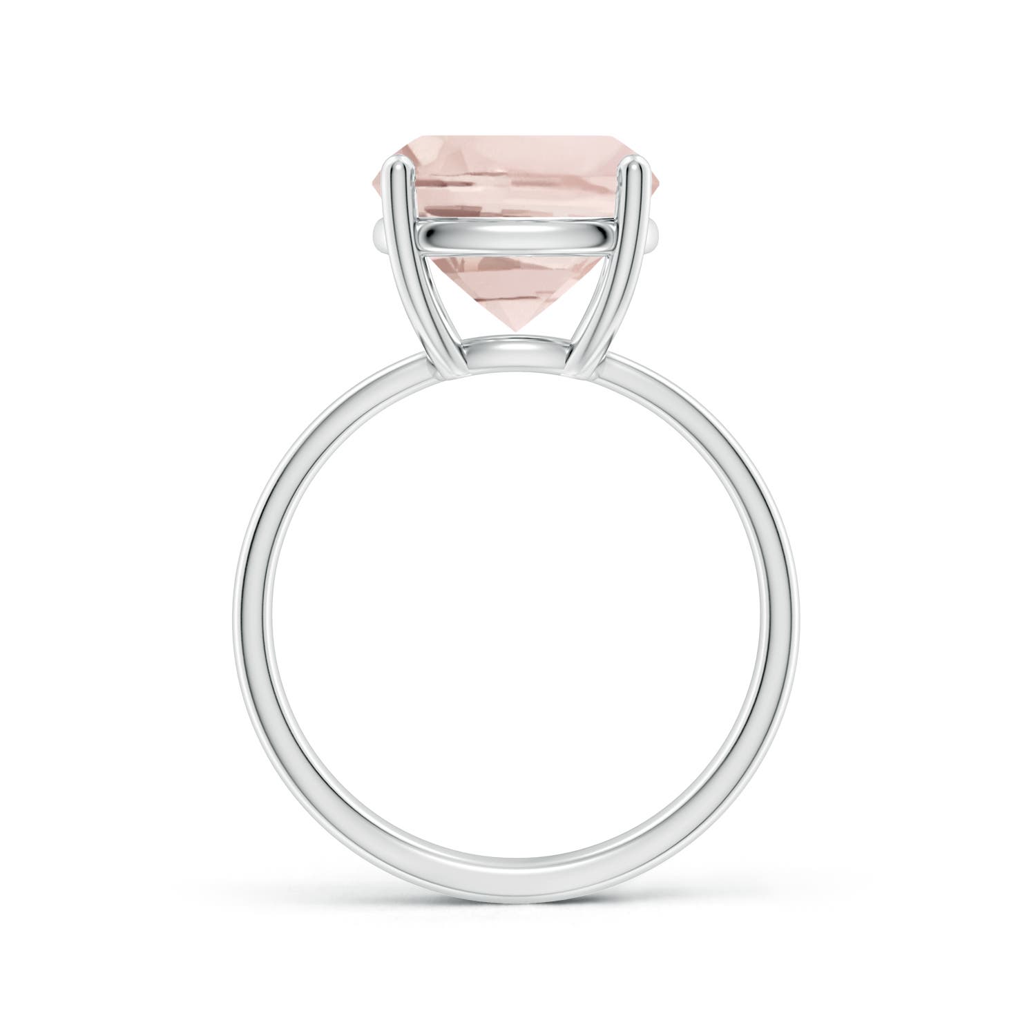 A - Morganite / 4 CT / 14 KT White Gold