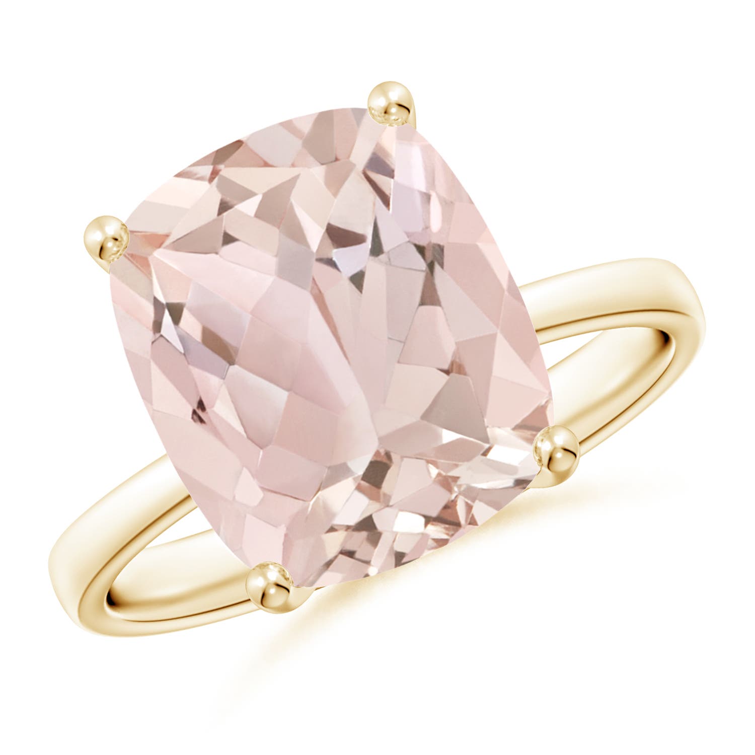 A - Morganite / 4 CT / 14 KT Yellow Gold