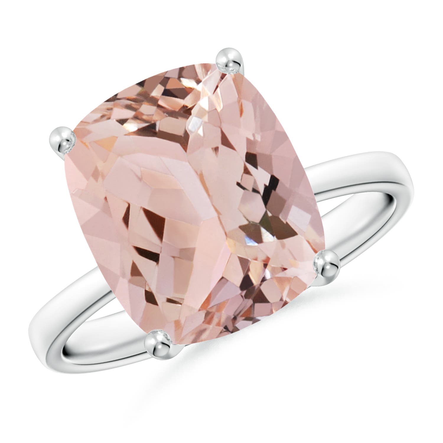 AAA - Morganite / 4 CT / 14 KT White Gold