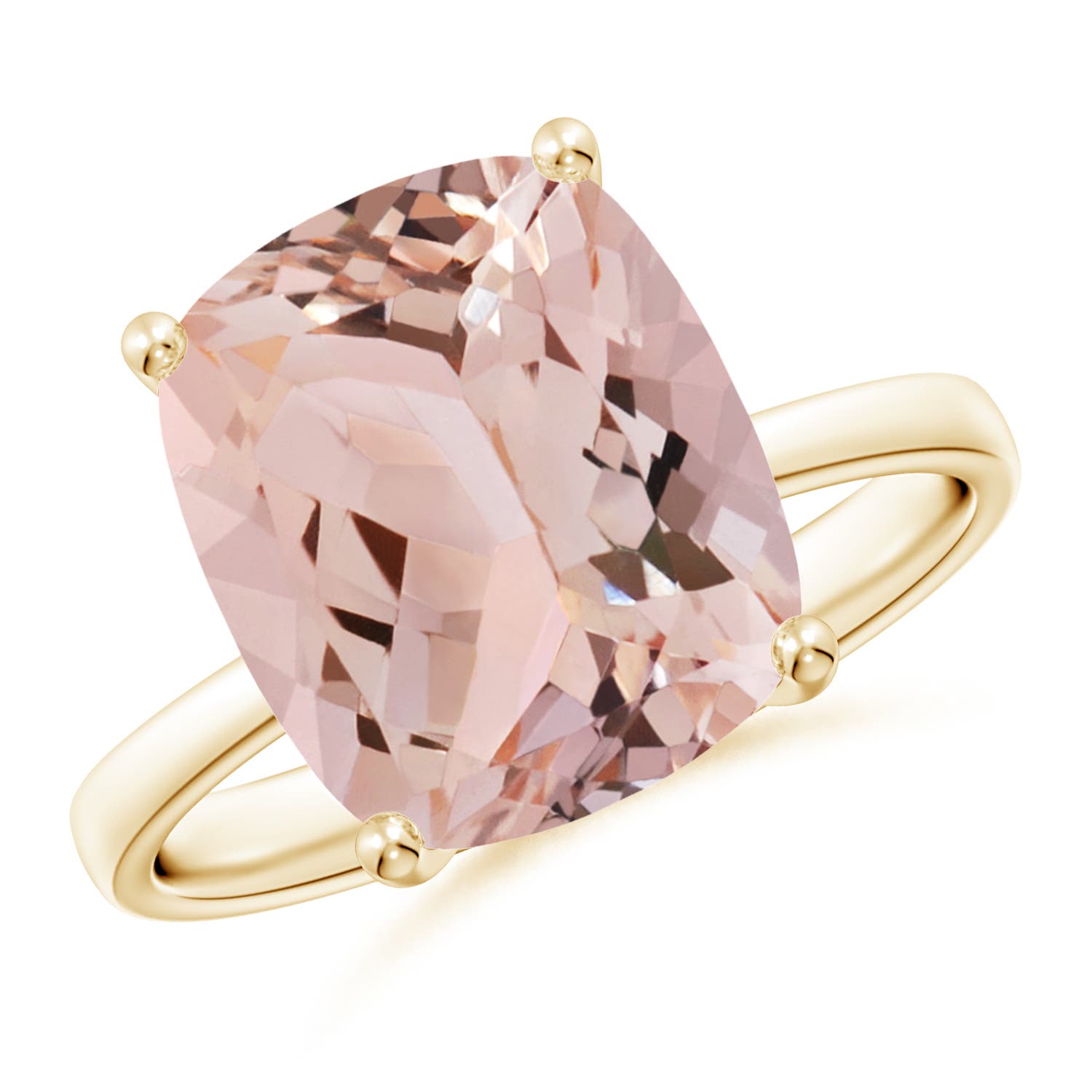 AAA - Morganite / 4 CT / 14 KT Yellow Gold