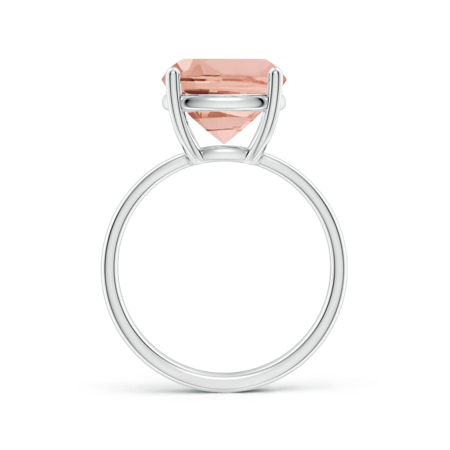 AAAA - Morganite / 4 CT / 14 KT White Gold