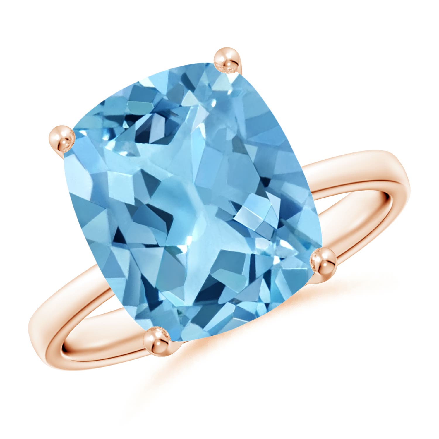 A - Swiss Blue Topaz / 5.8 CT / 14 KT Rose Gold