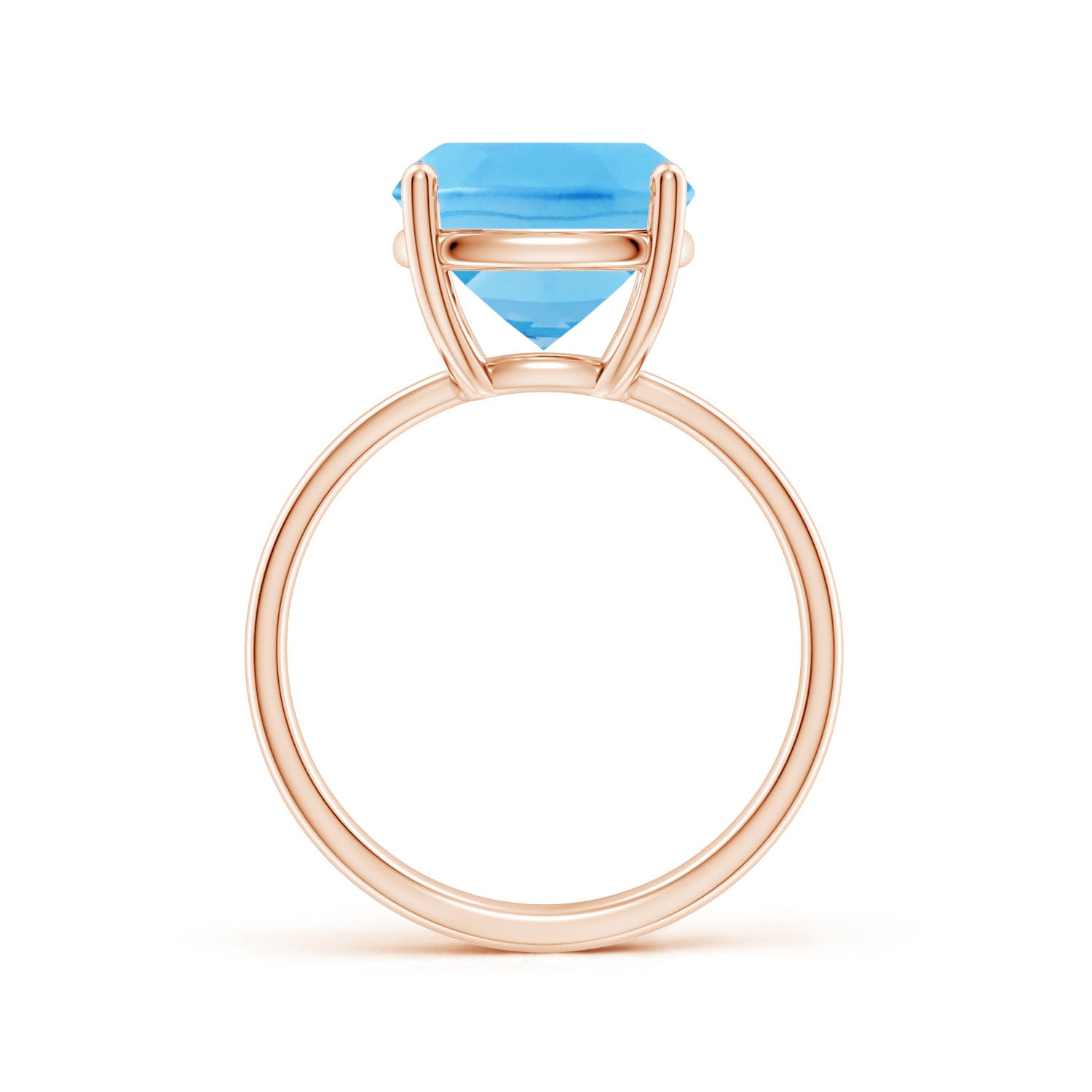 A - Swiss Blue Topaz / 5.8 CT / 14 KT Rose Gold