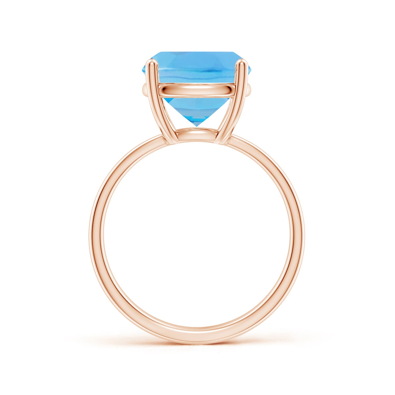 AA - Swiss Blue Topaz / 5.8 CT / 14 KT Rose Gold