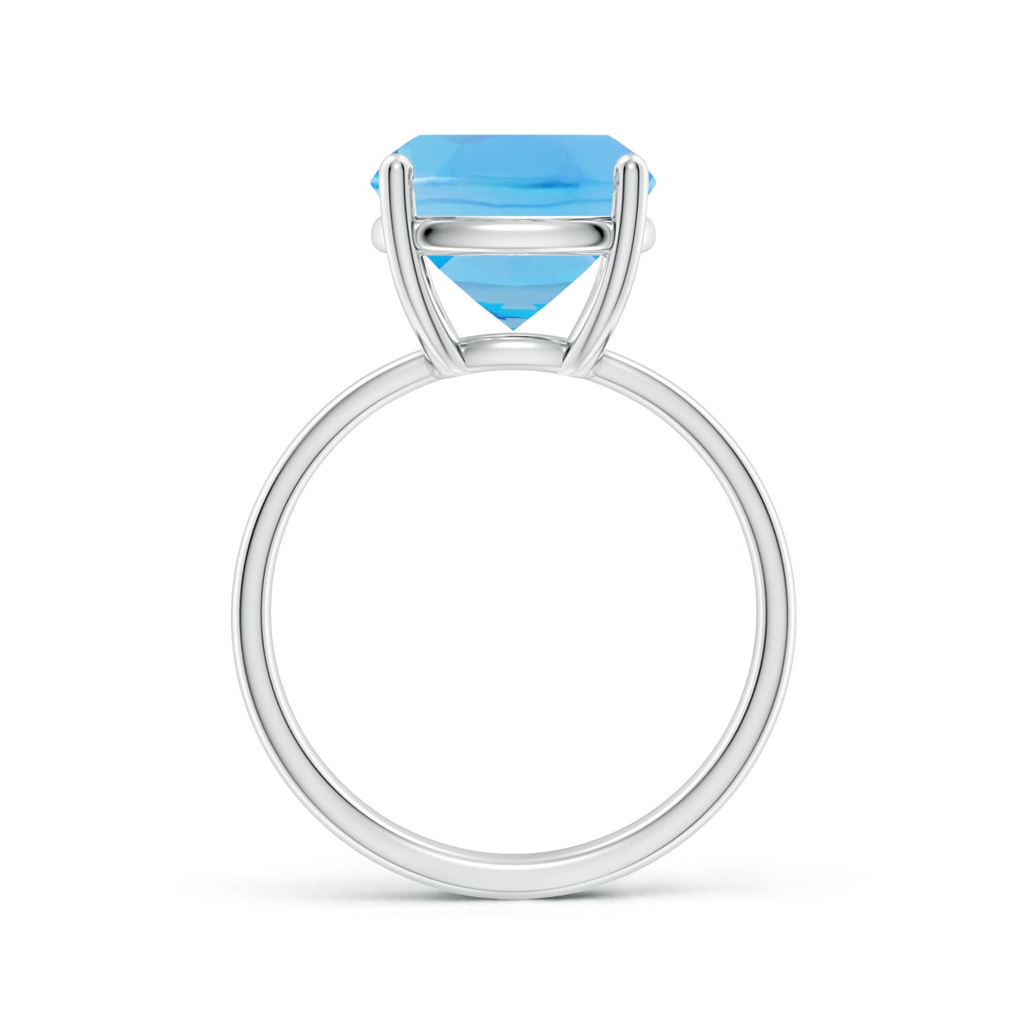 AA - Swiss Blue Topaz / 5.8 CT / 14 KT White Gold