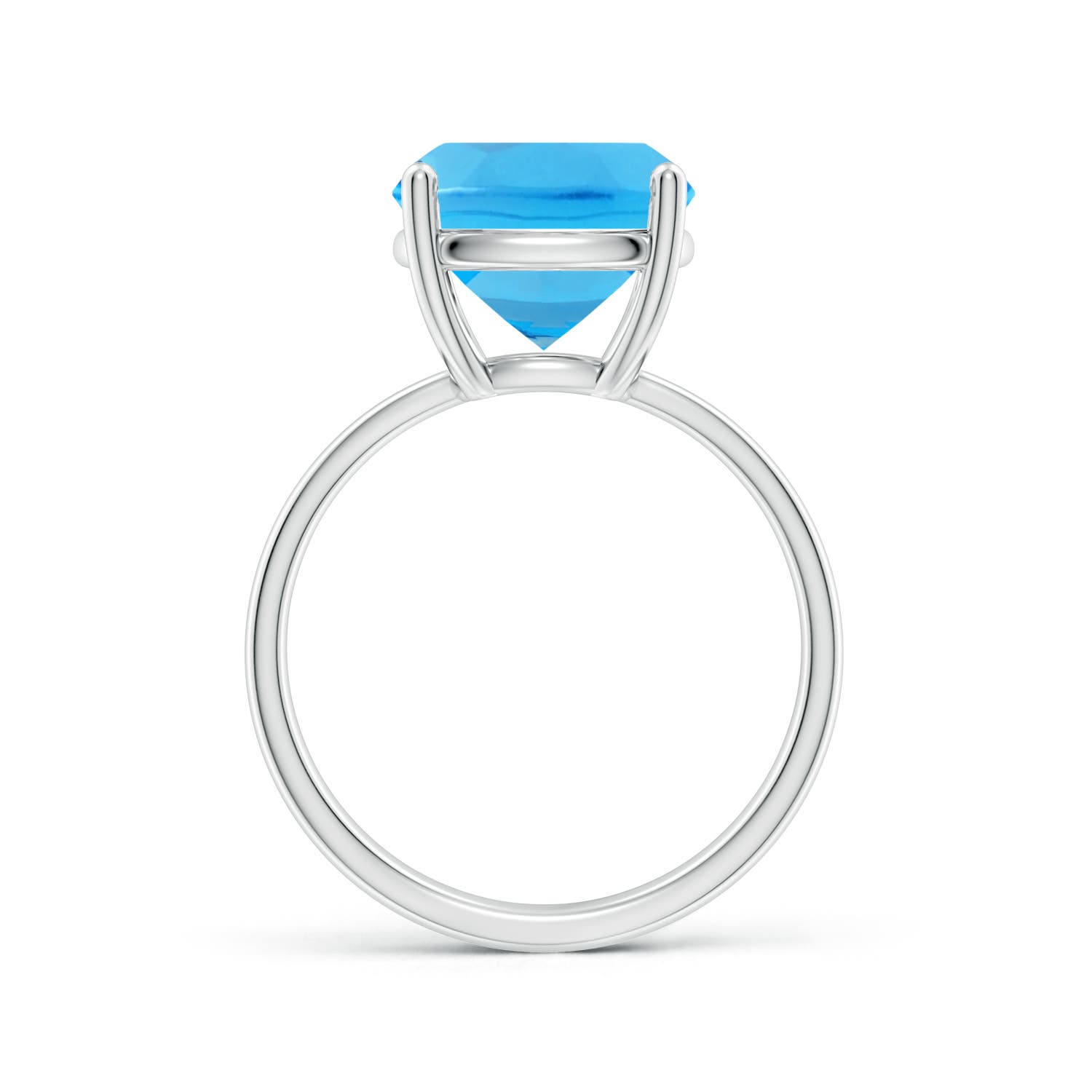 AAA - Swiss Blue Topaz / 5.8 CT / 14 KT White Gold