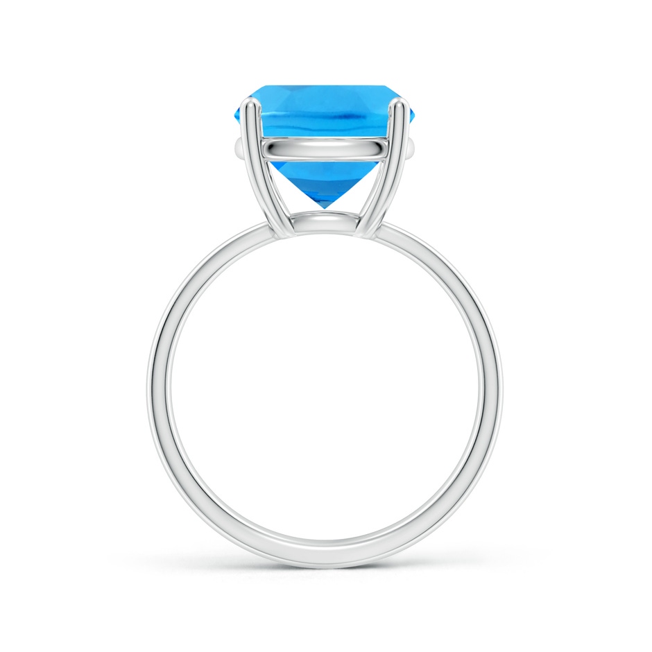 12x10mm AAAA Prong-Set Cushion Swiss Blue Topaz Cocktail Ring in 10K White Gold side 199