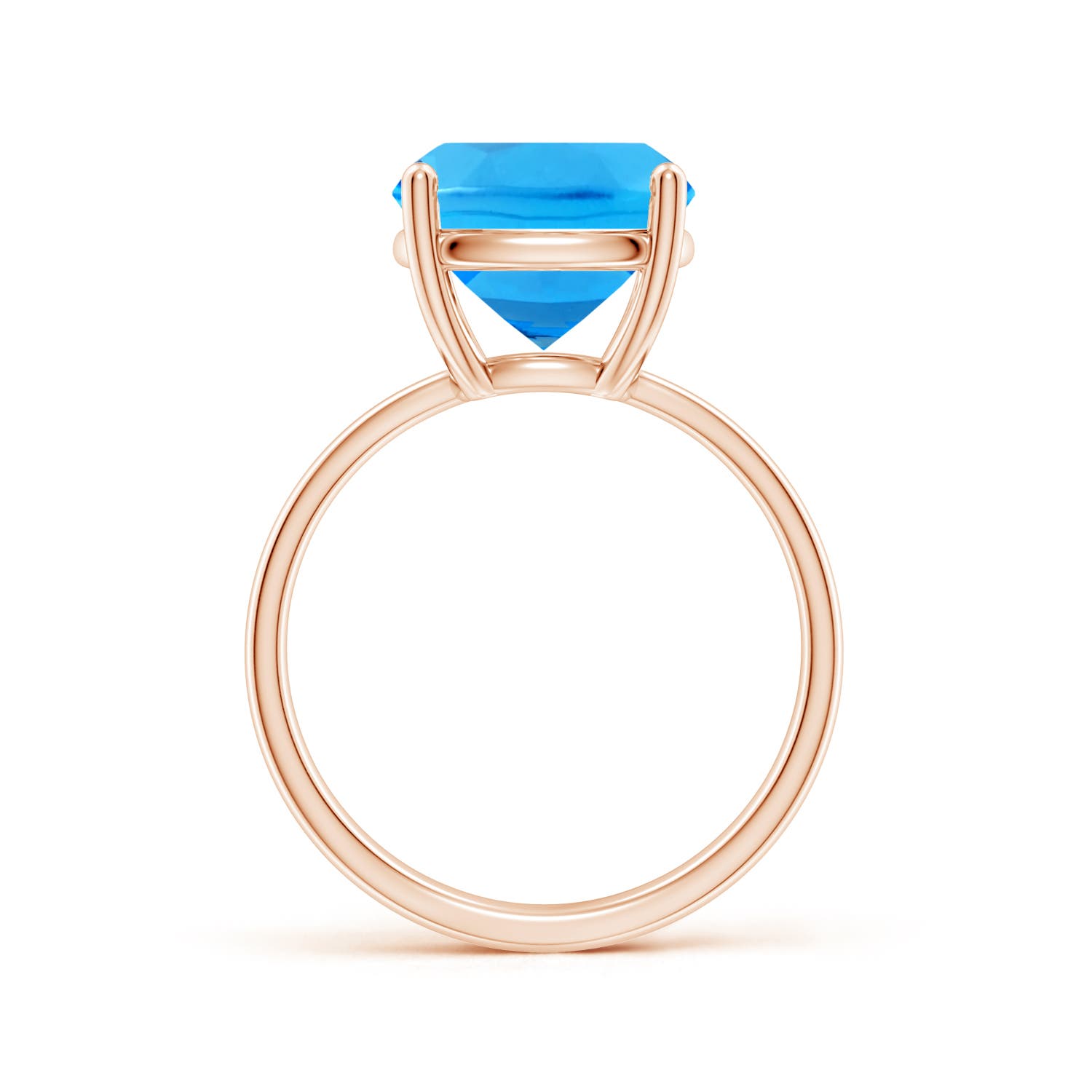 AAAA - Swiss Blue Topaz / 5.8 CT / 14 KT Rose Gold