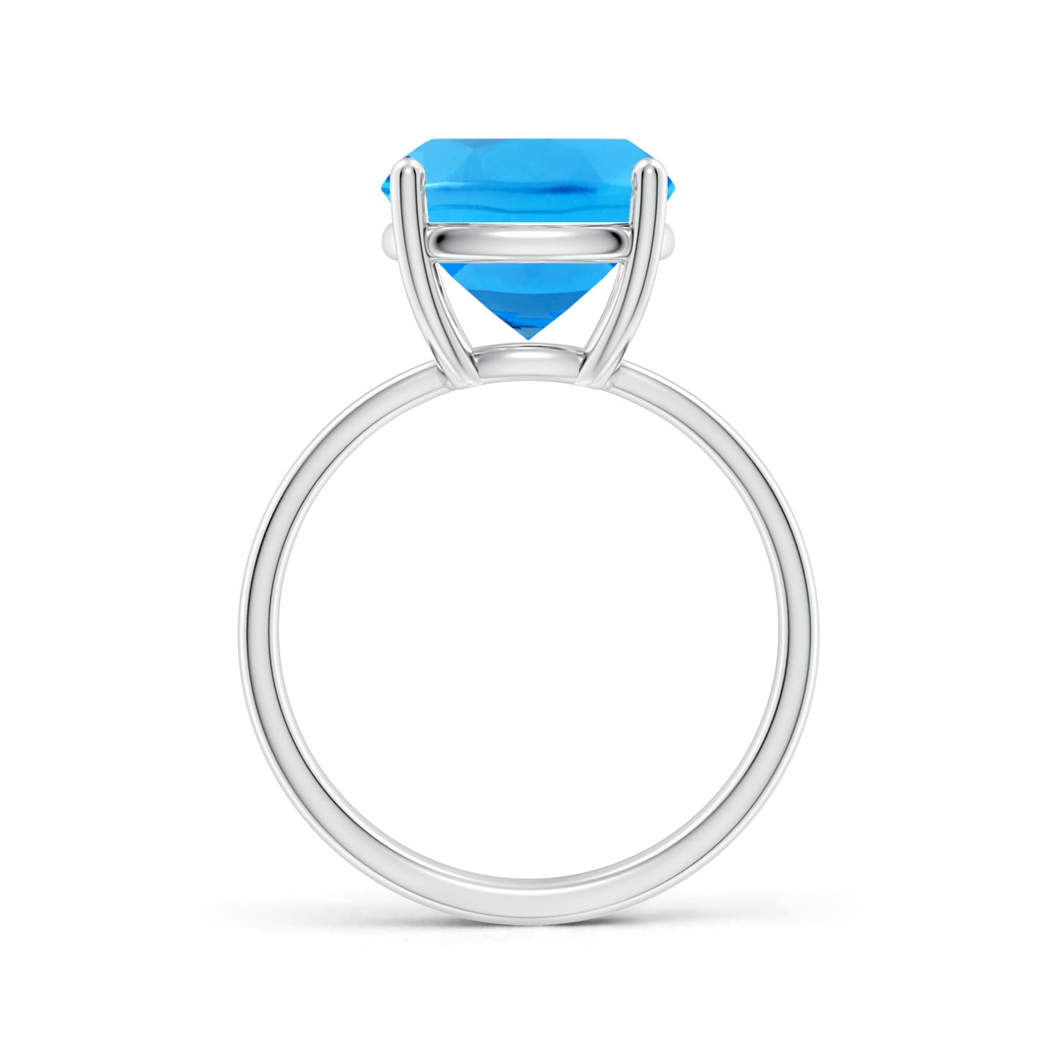 AAAA - Swiss Blue Topaz / 5.8 CT / 14 KT White Gold