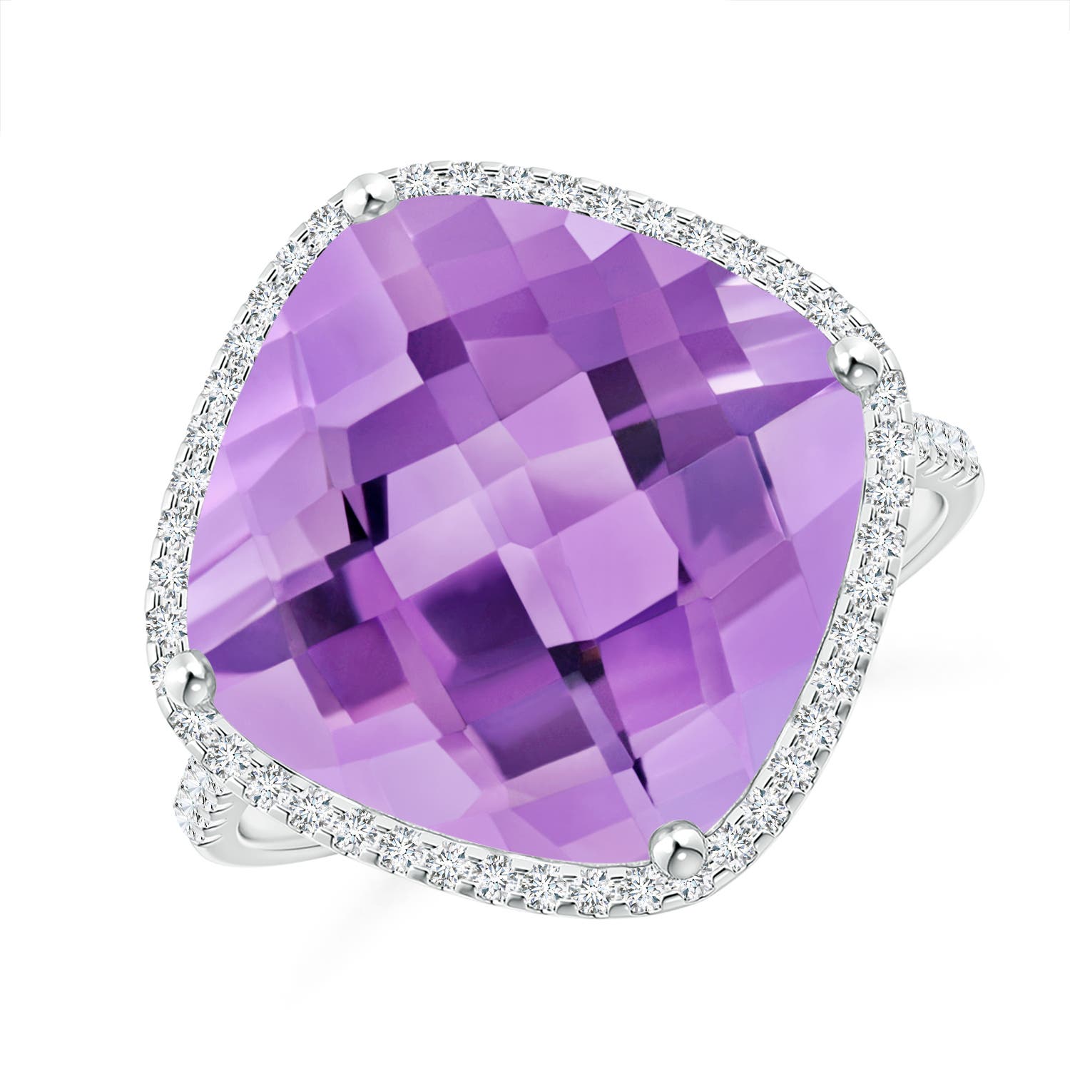 A - Amethyst / 8.32 CT / 14 KT White Gold