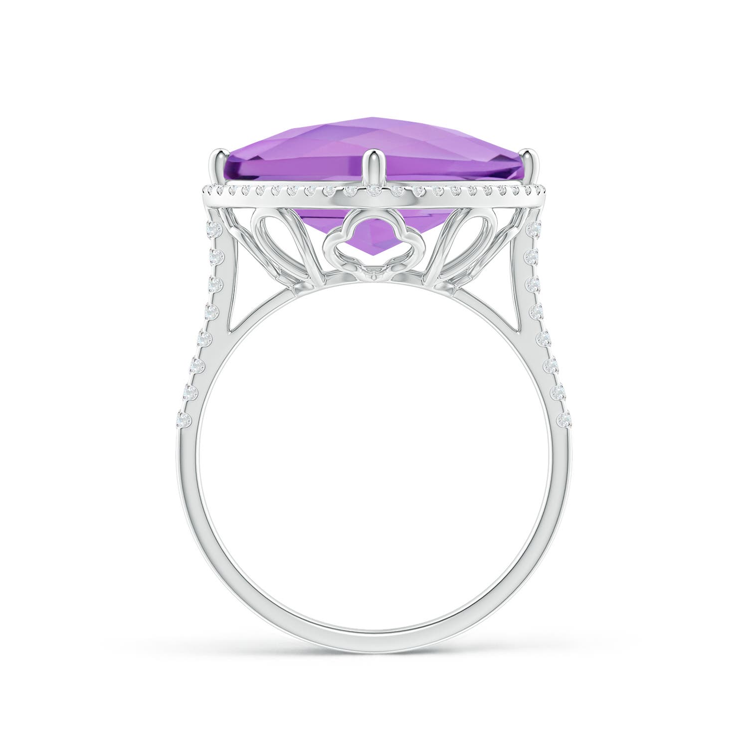 A - Amethyst / 8.32 CT / 14 KT White Gold