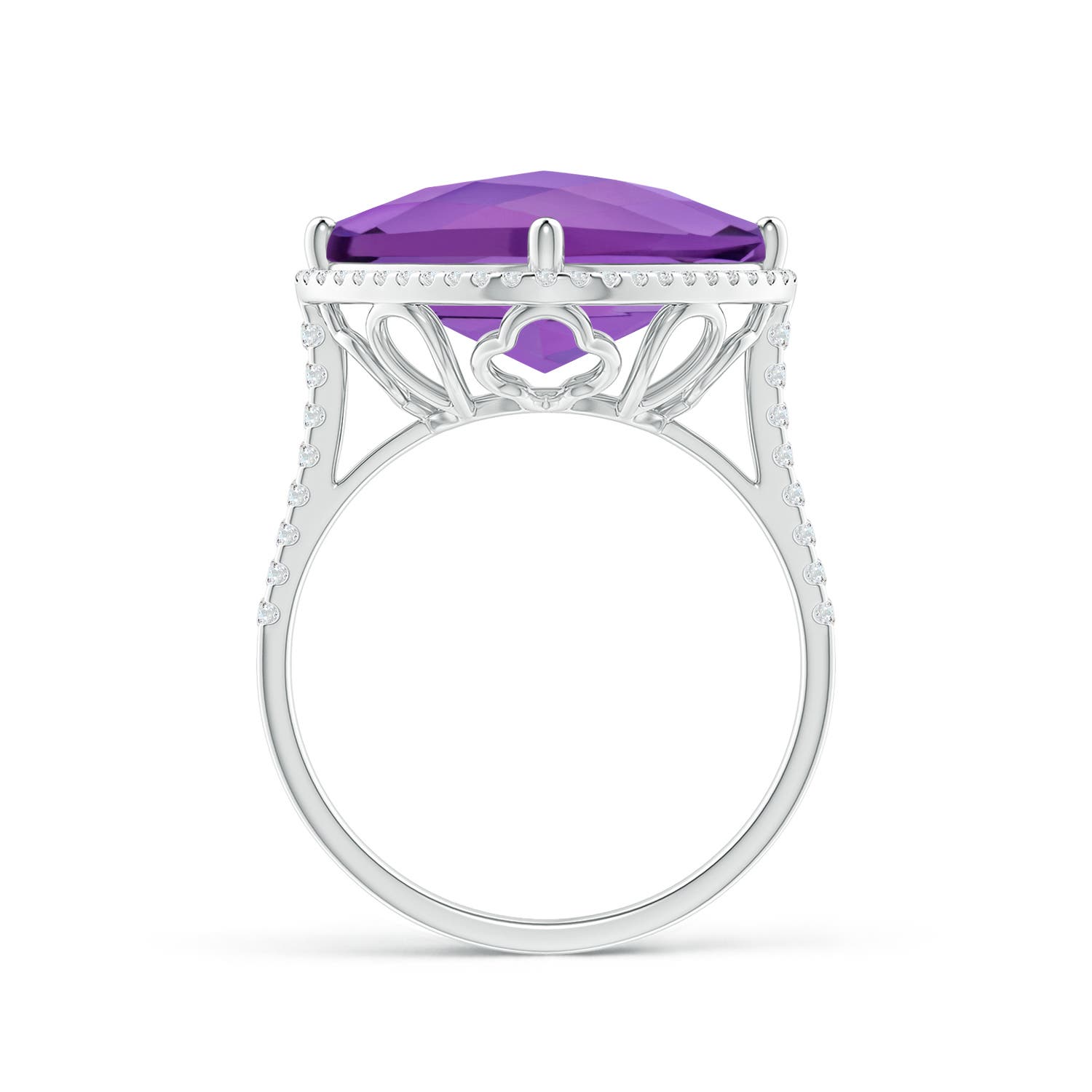 AA - Amethyst / 8.32 CT / 14 KT White Gold