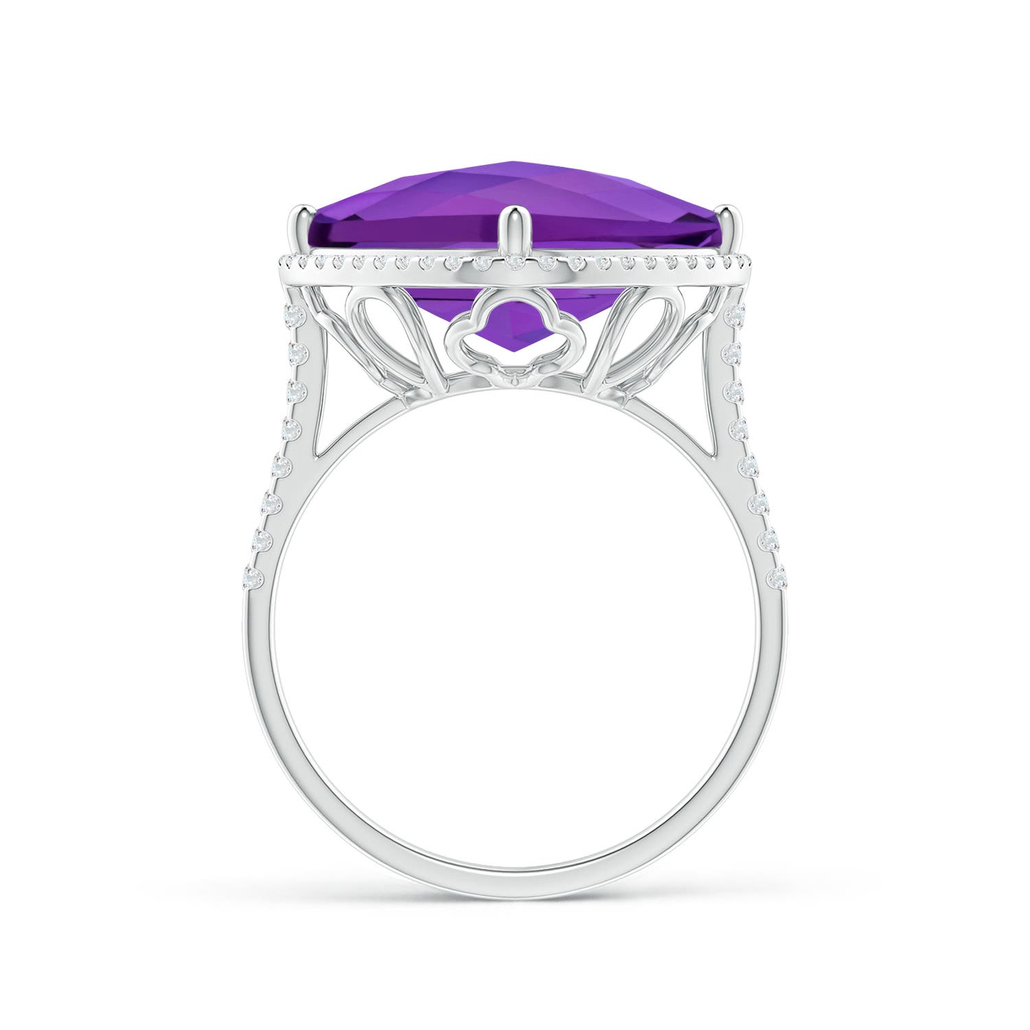 AAA - Amethyst / 8.32 CT / 14 KT White Gold