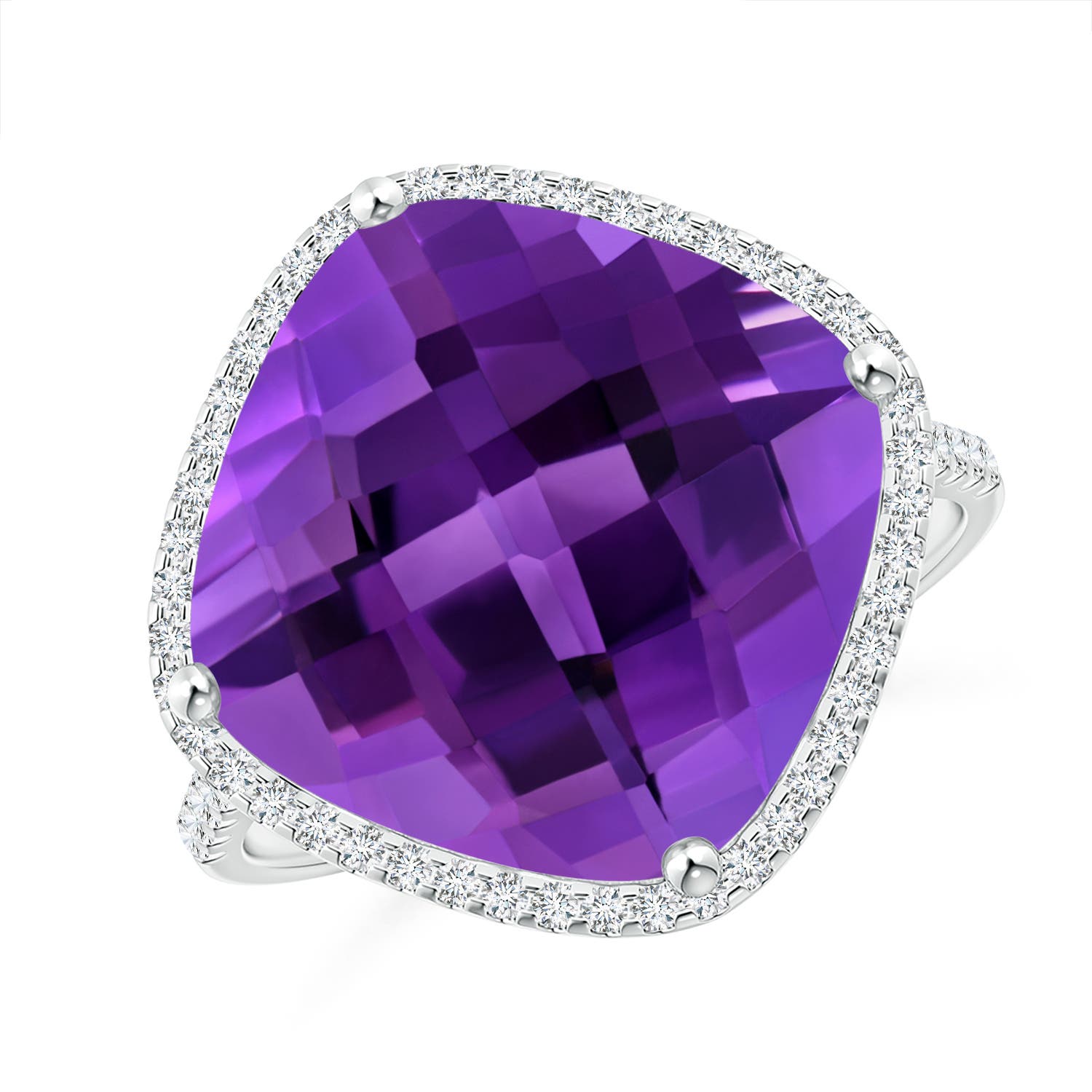 AAAA - Amethyst / 8.32 CT / 14 KT White Gold