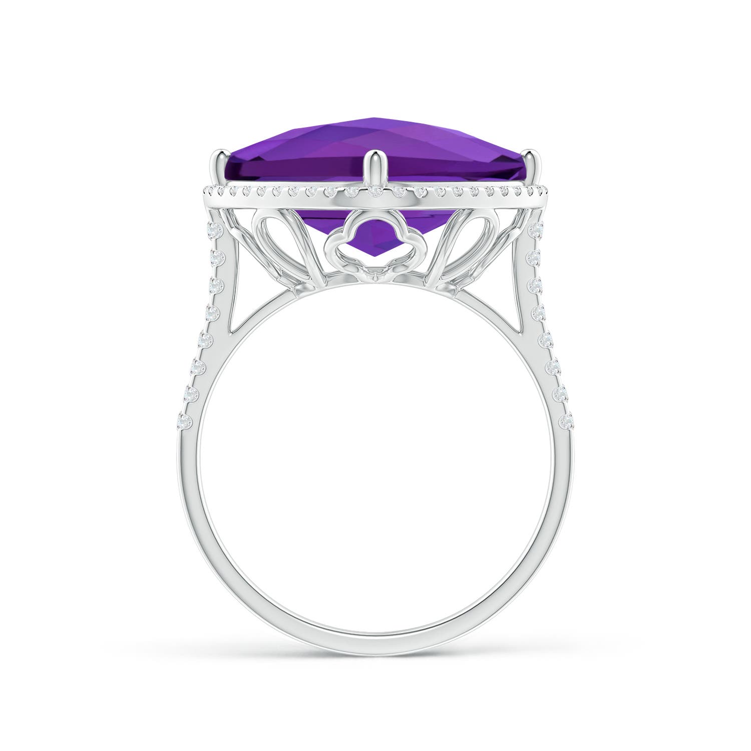 AAAA - Amethyst / 8.32 CT / 14 KT White Gold