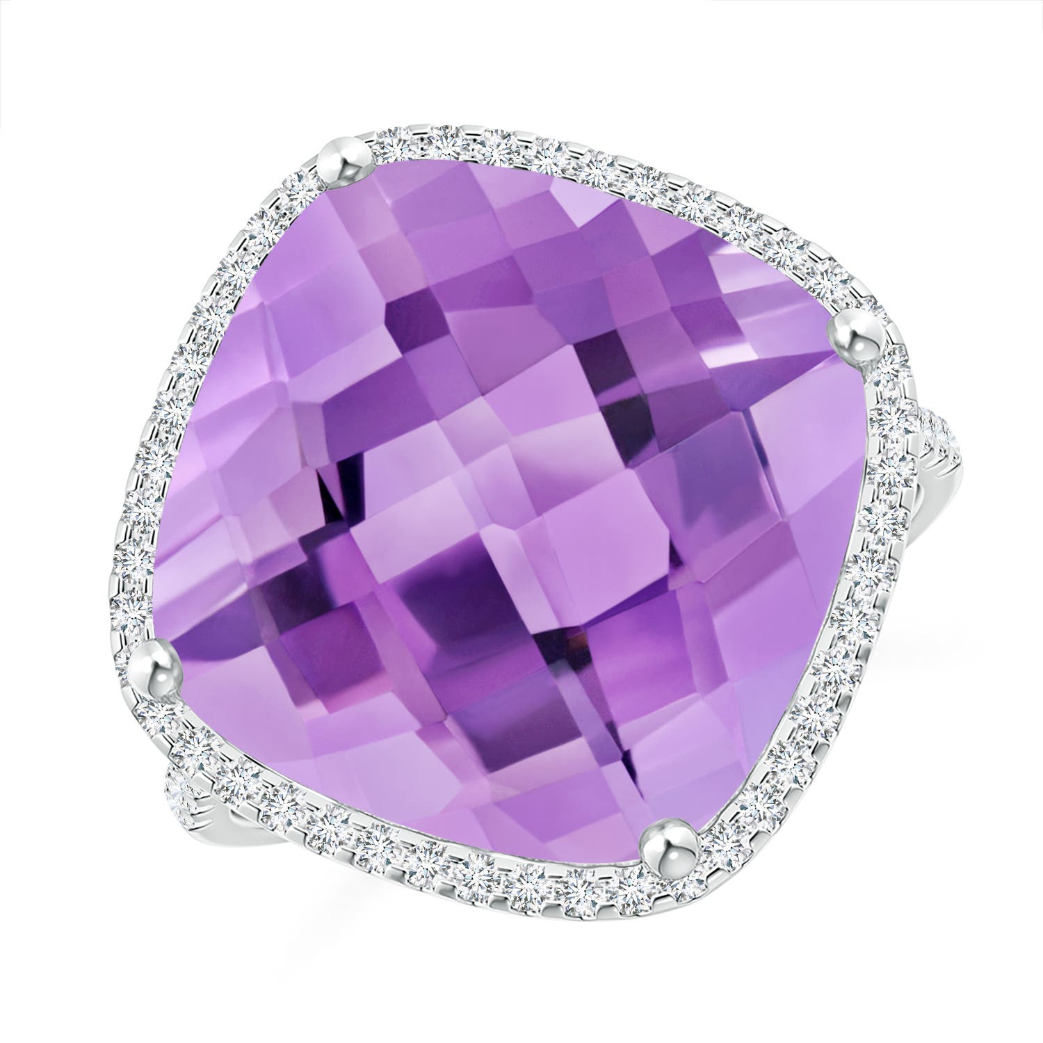 A - Amethyst / 11.39 CT / 14 KT White Gold